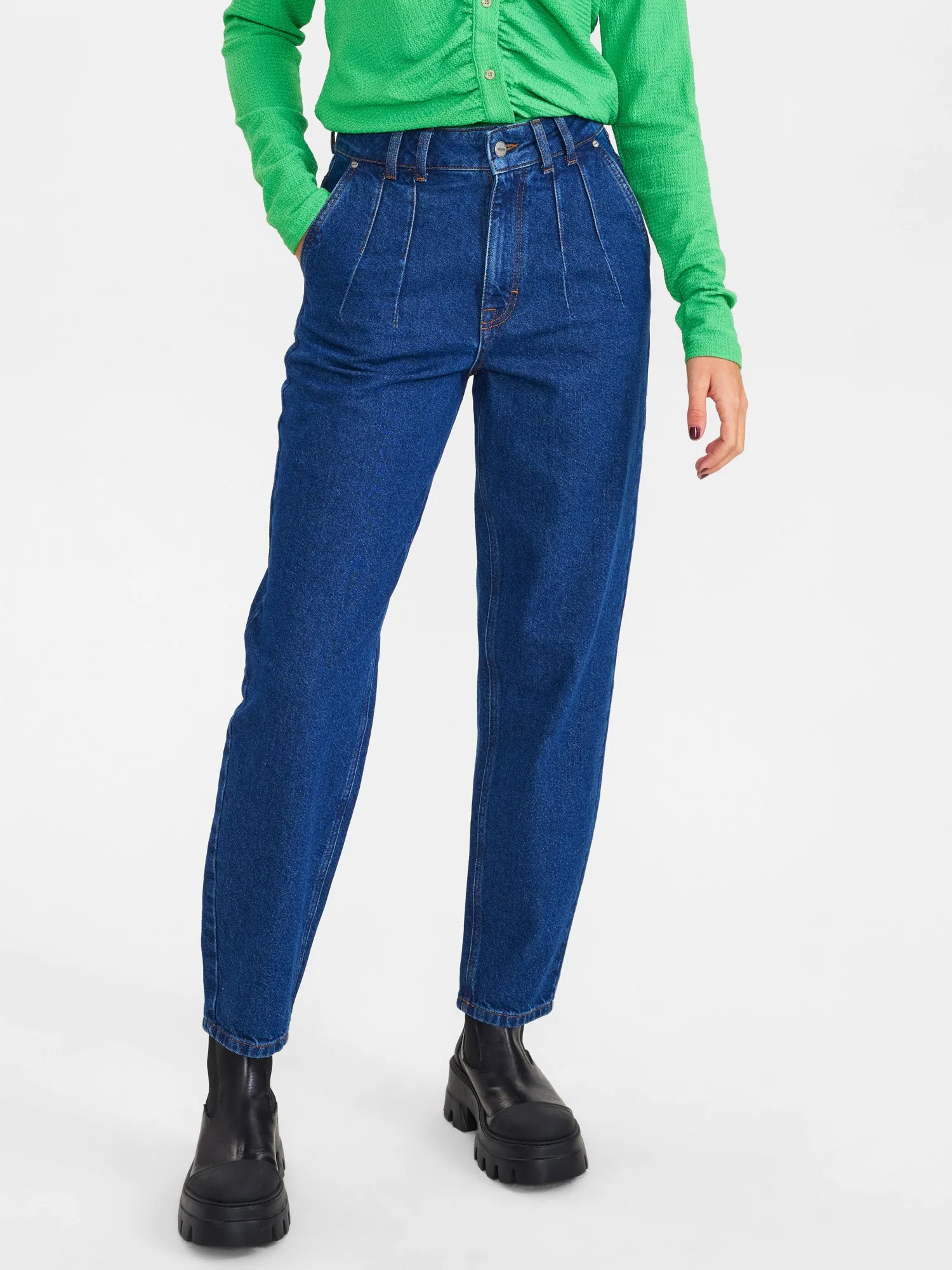 NU STORMY JEANS - Dark Blue Denim