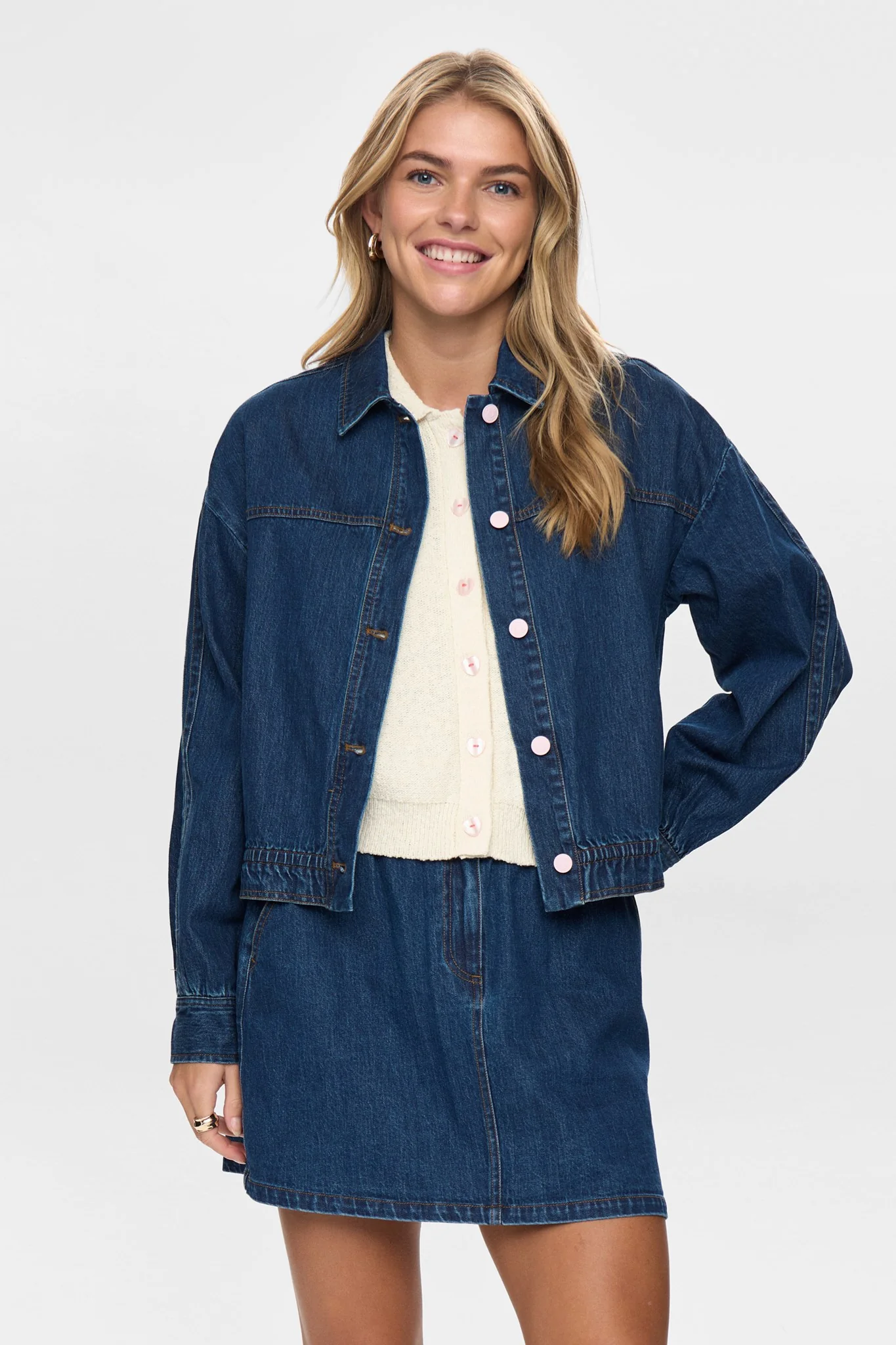 NUADDISON JACKET - Medium Blue Denim