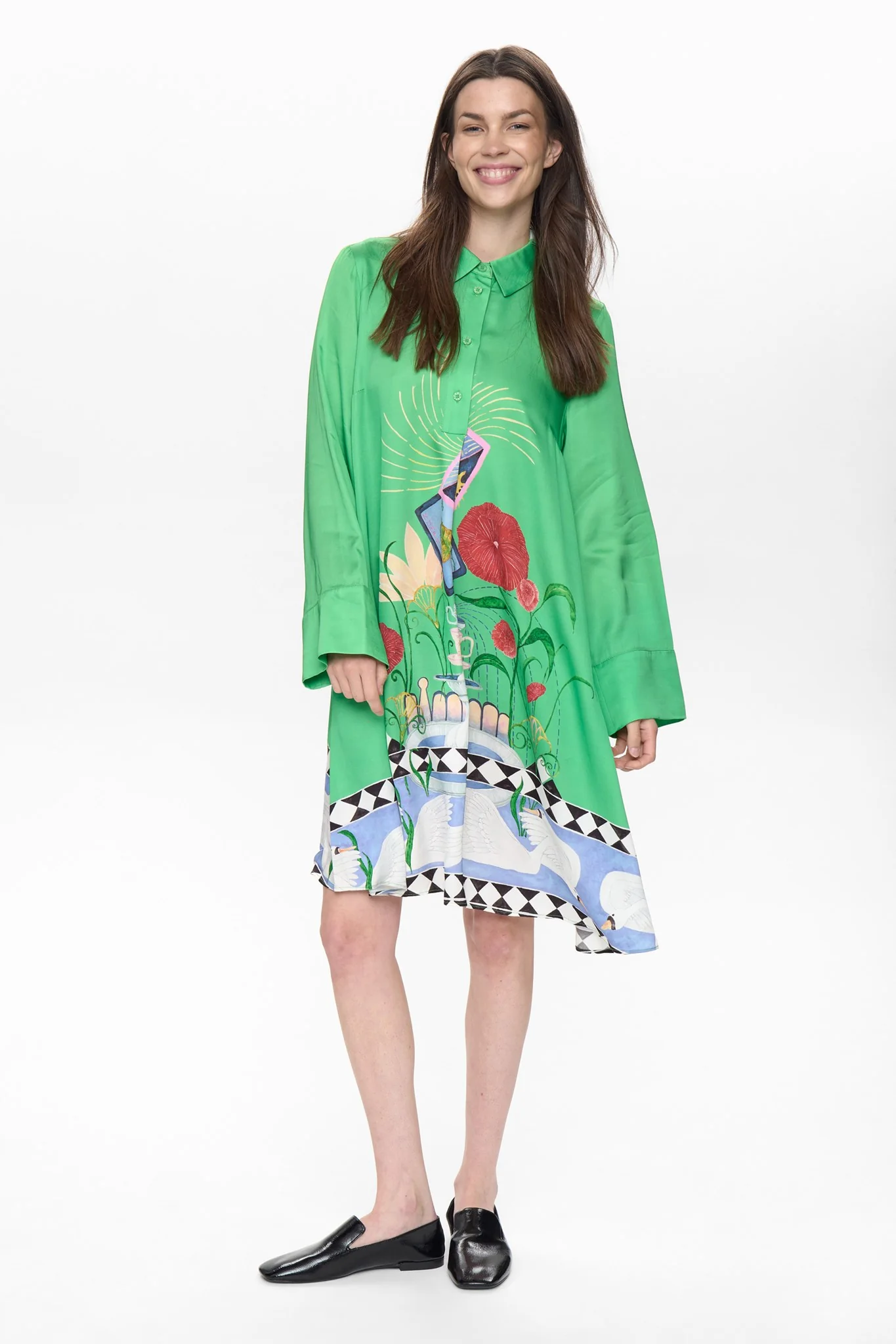 NUADELINA DRESS - Vibrant Green - Image 3