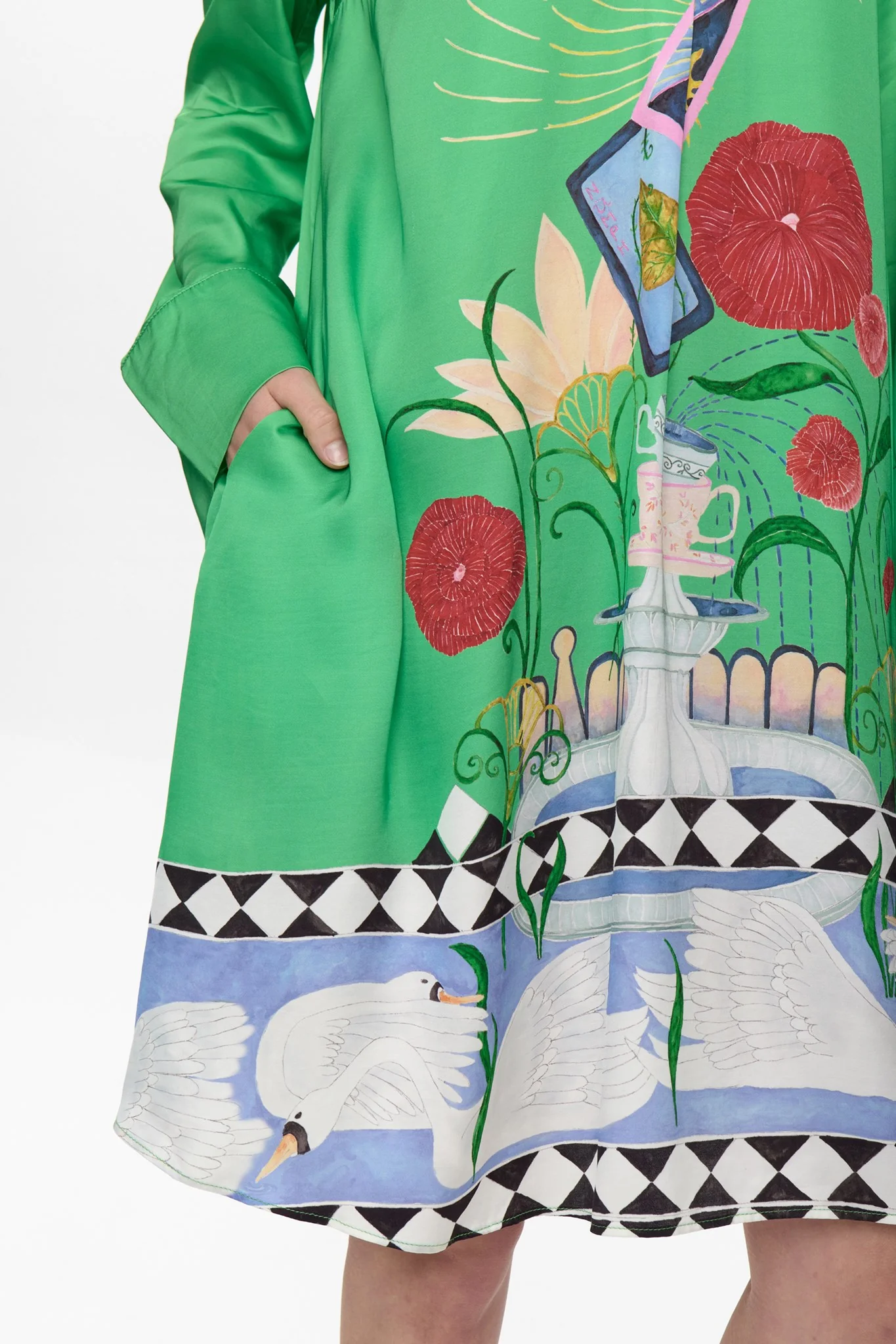 NUADELINA DRESS - Vibrant Green - Image 4