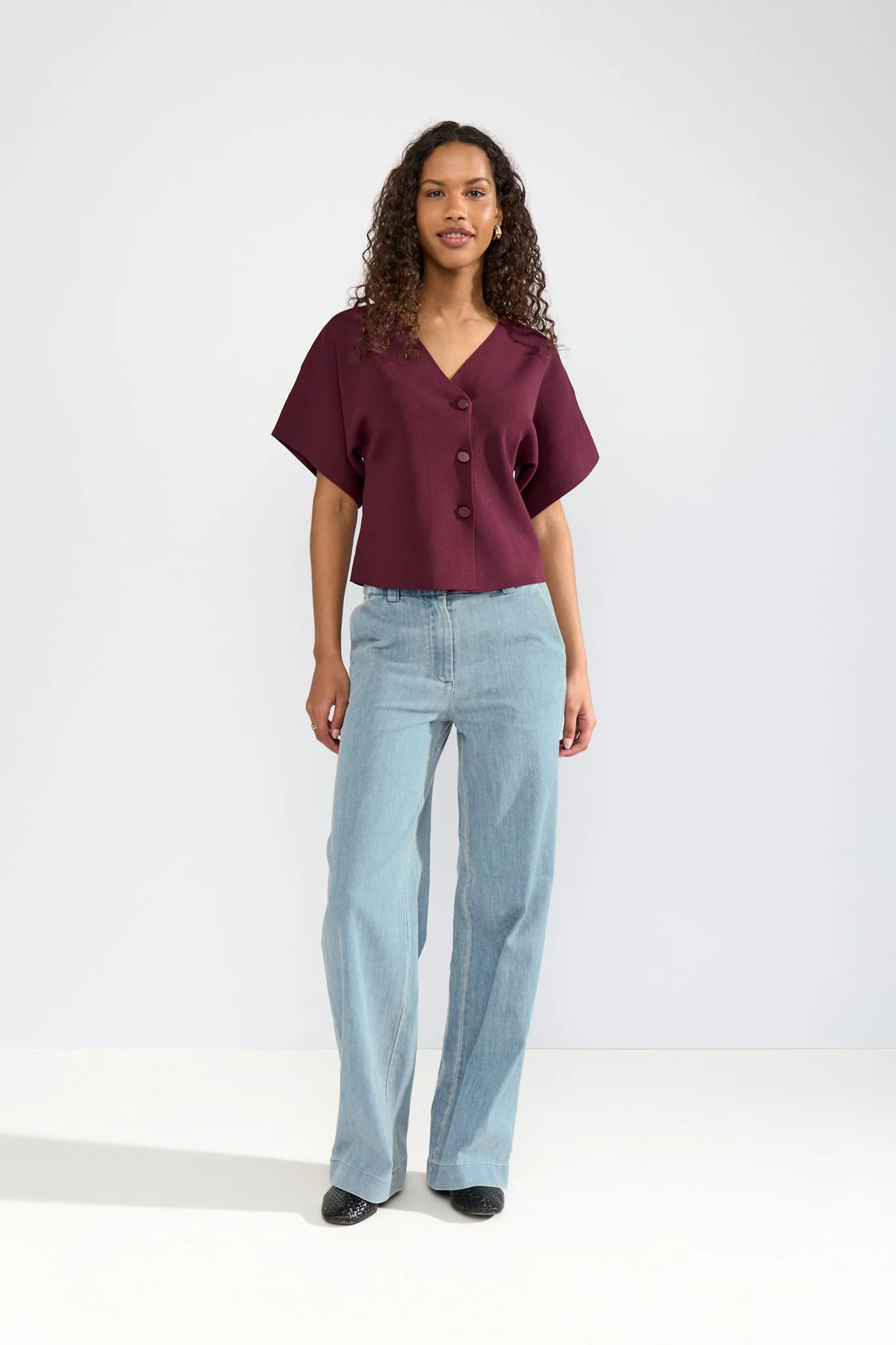 NUALETTA - PANTS  - Med. Blue Washed Denim - Image 3