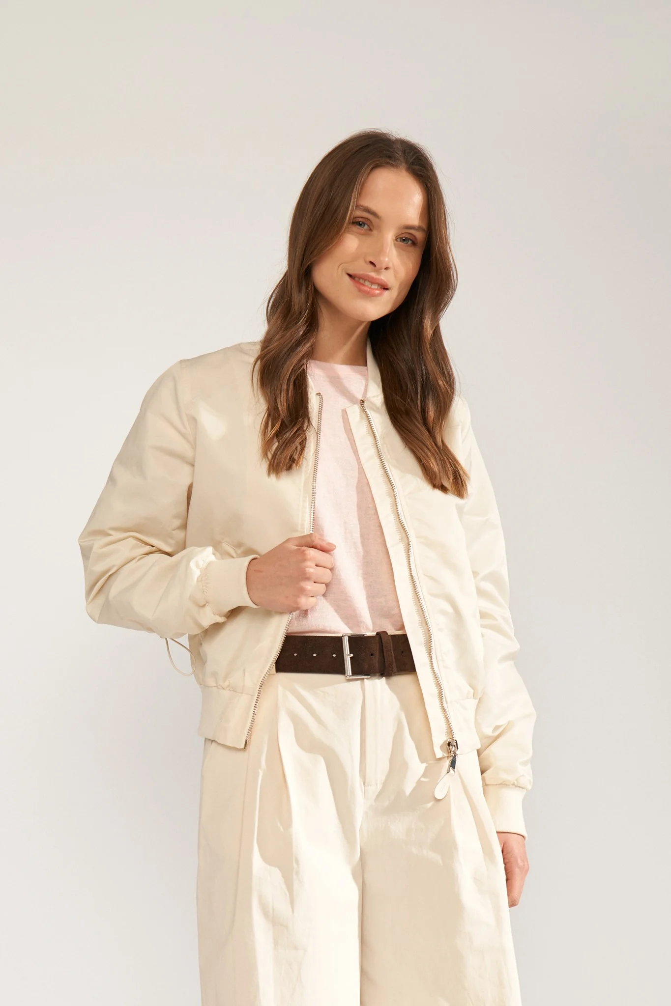NUALISANDRA BOMBER JACKET - Whitecap Gray