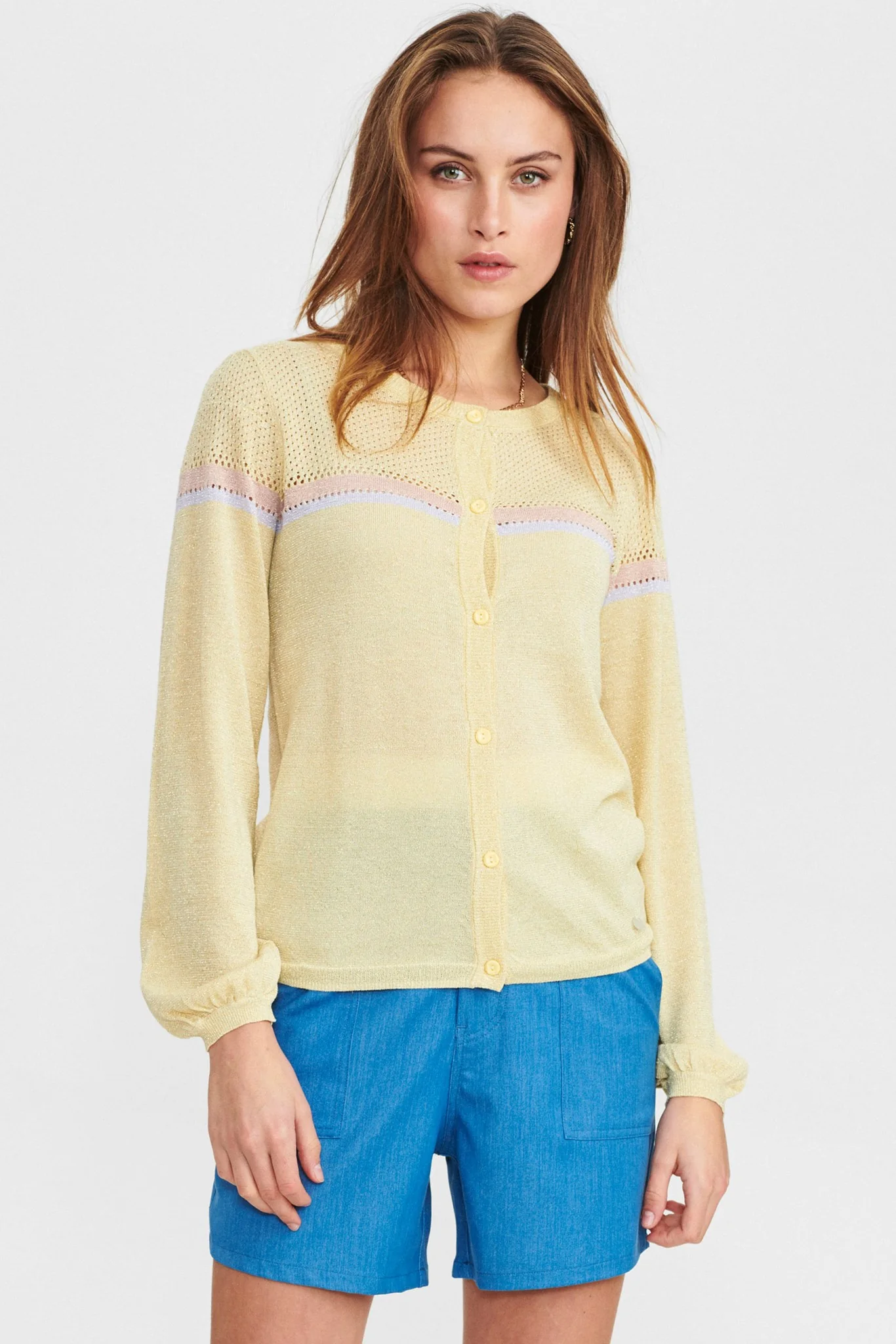 NUALISETTE CARDIGAN - Popcorn