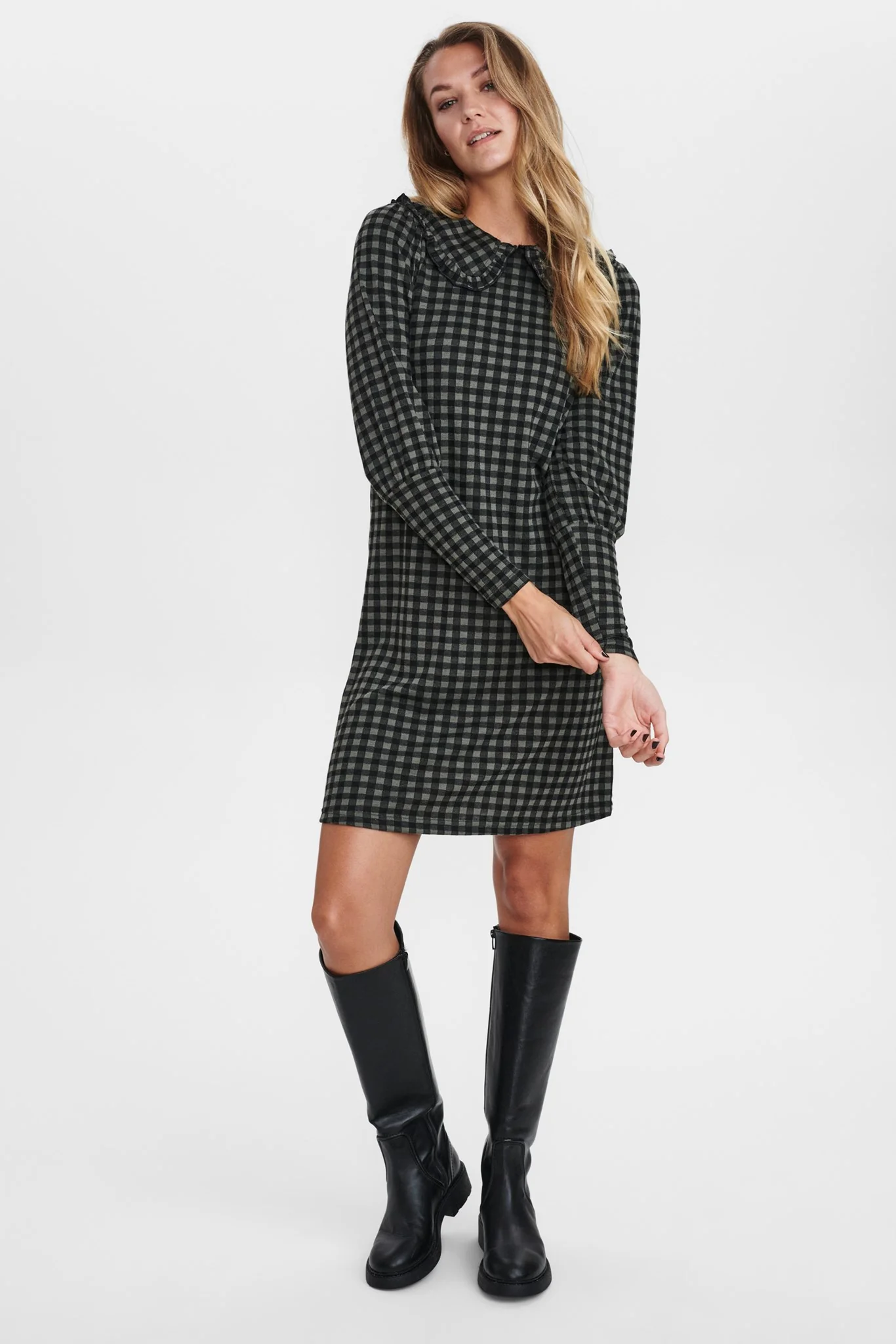 NUALLI JERSEY DRESS - Caviar - Image 3