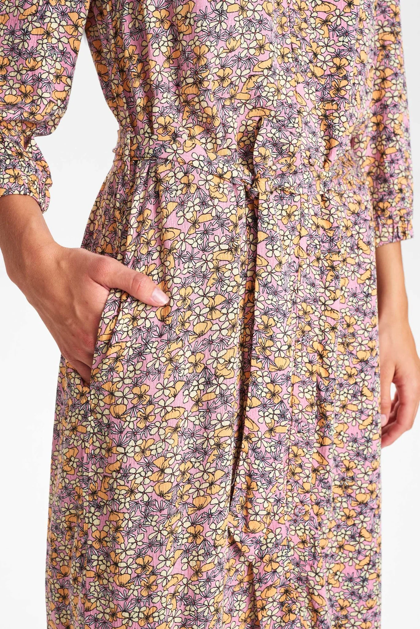 NUALMA 3/4 SLEEVE DRESS - Lilas - Image 5