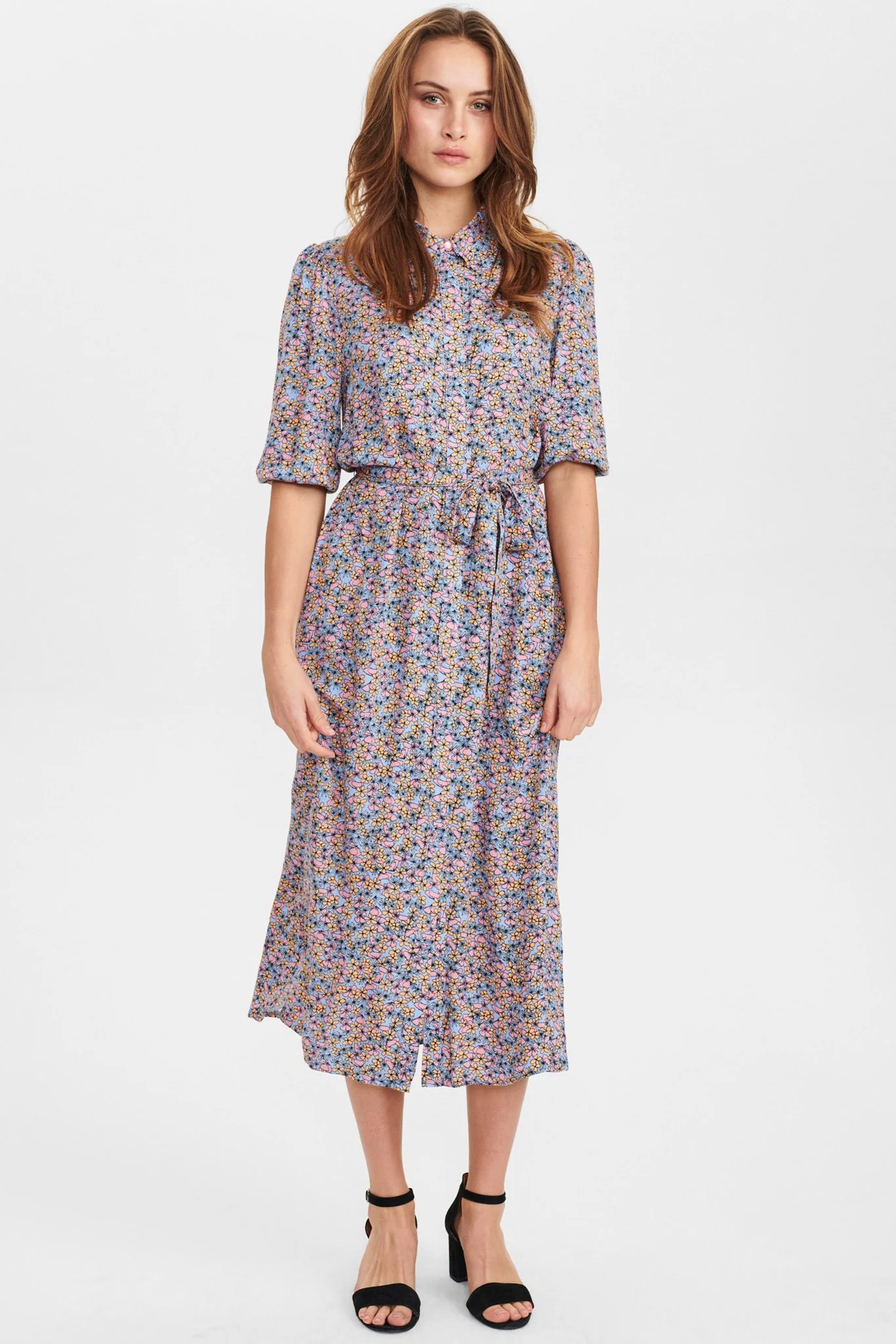 NUALMA 3/4 SLEEVE DRESS - Lustre