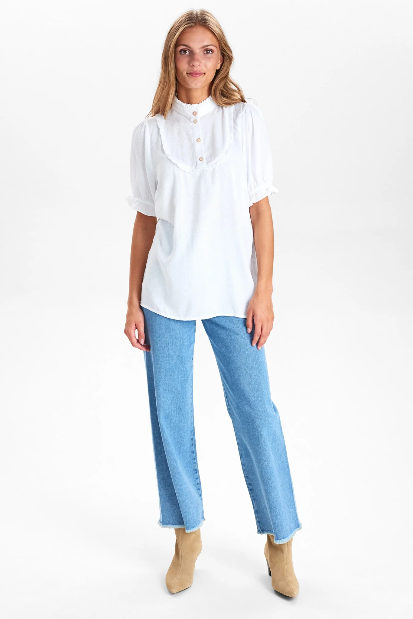 NUALMA SS BLOUSE - Bright White - Image 3