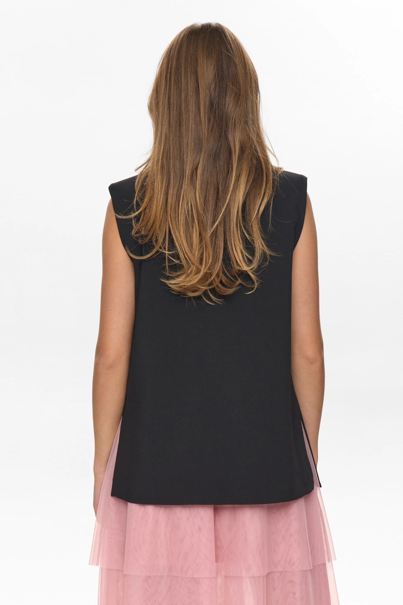 NUALMUT LONG VEST - Caviar - Image 2