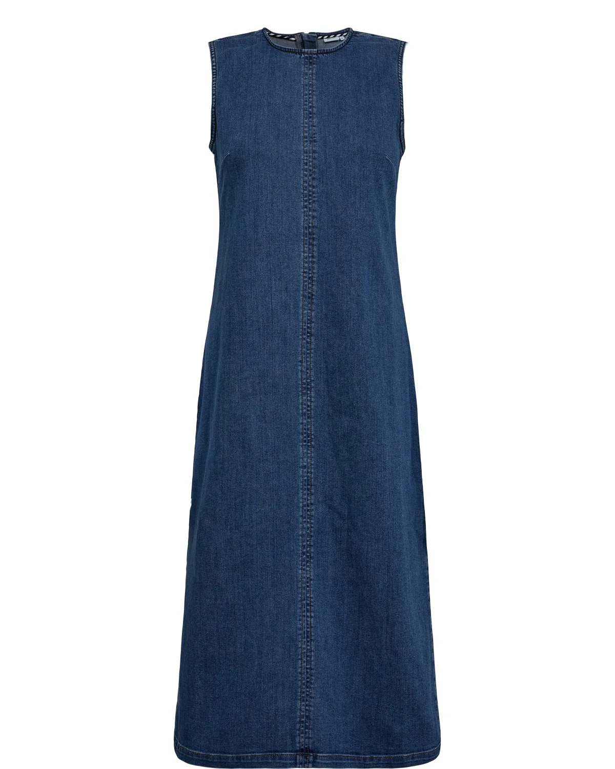 NUAMBER DRESS - Medium Blue Denim - Image 6