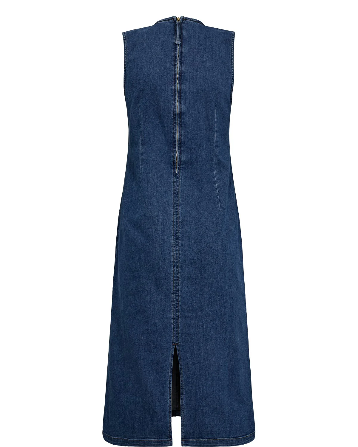 NUAMBER DRESS - Medium Blue Denim - Image 7
