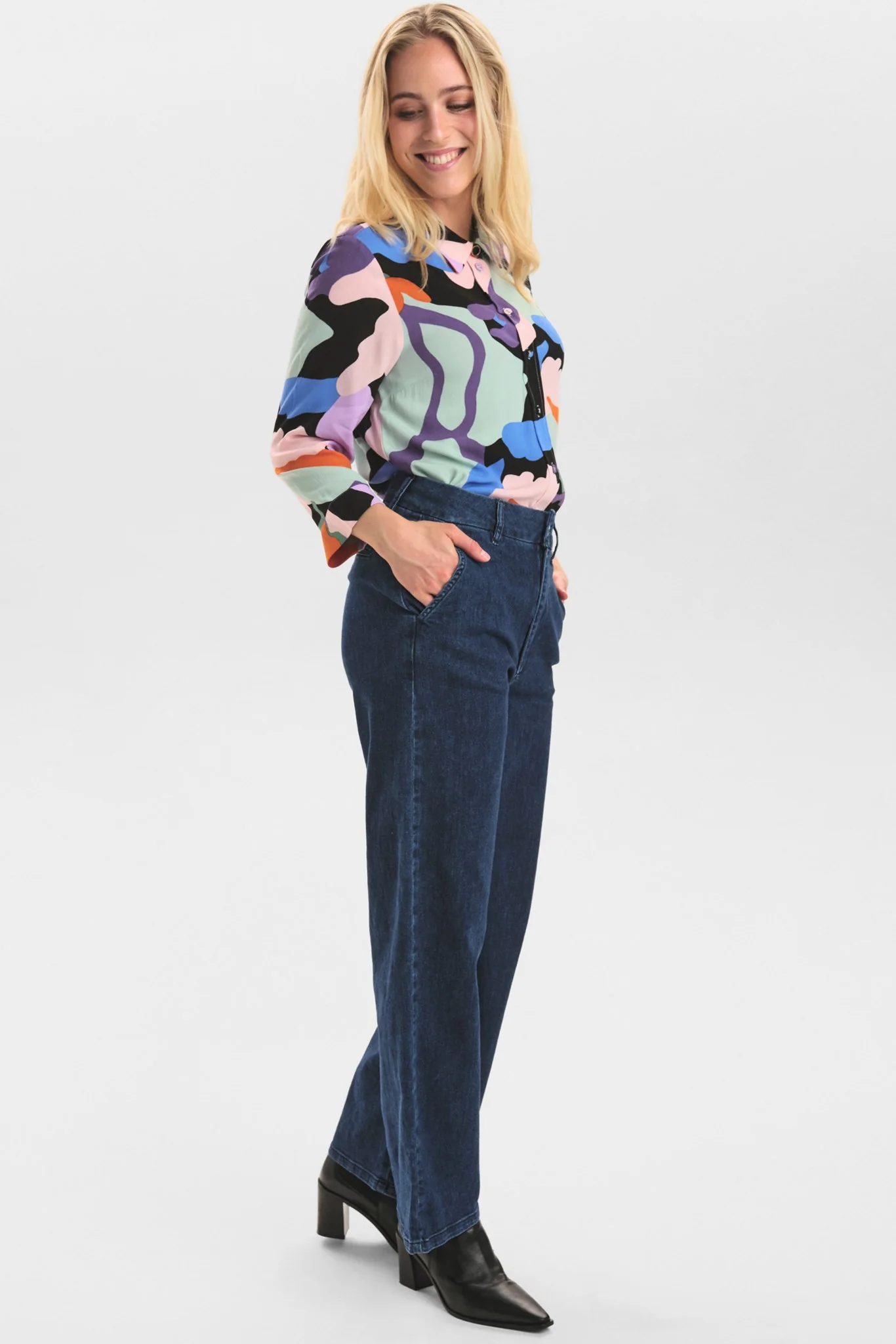 NUAMBER PANT - Dark Blue Denim - Image 3