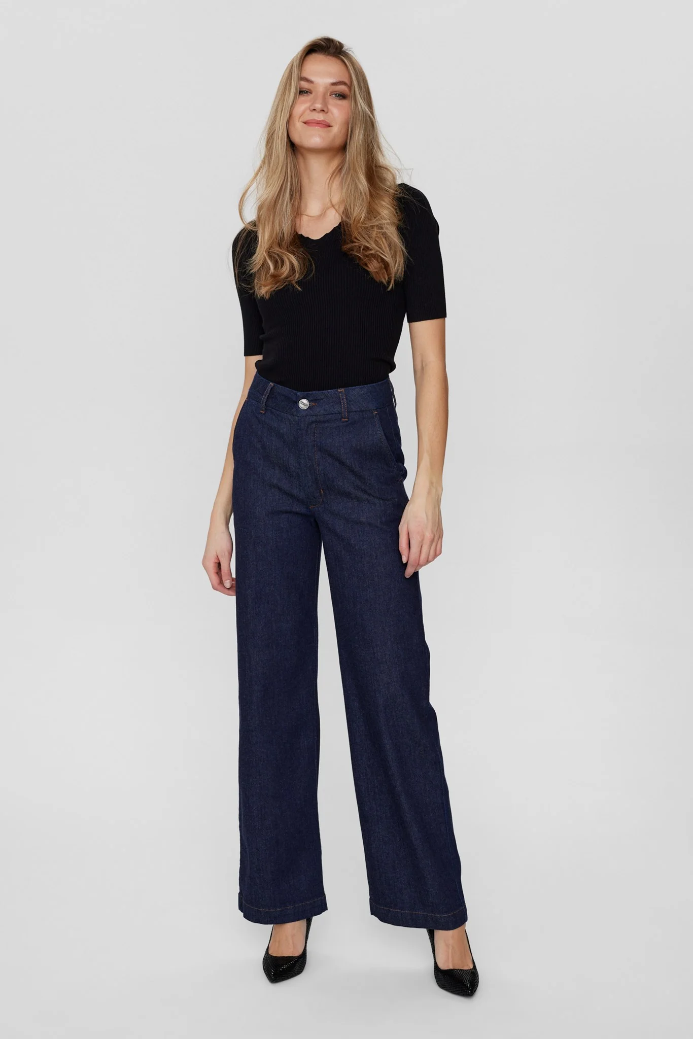 NUAMBER PANTS DARK BLUE - Dark Blue Denim - Image 3
