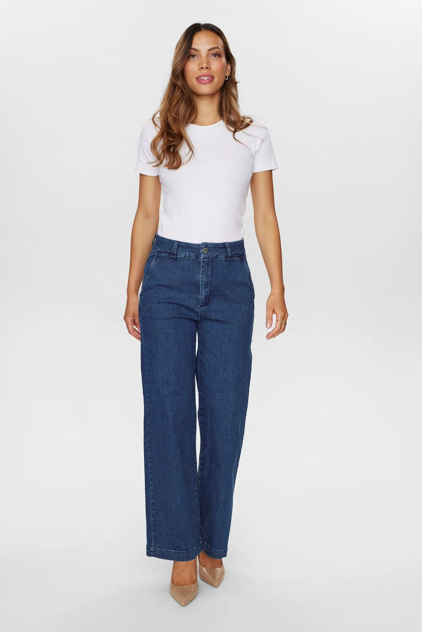NUAMBER PANTS SHORT  - Medium Blue Denim - Image 3