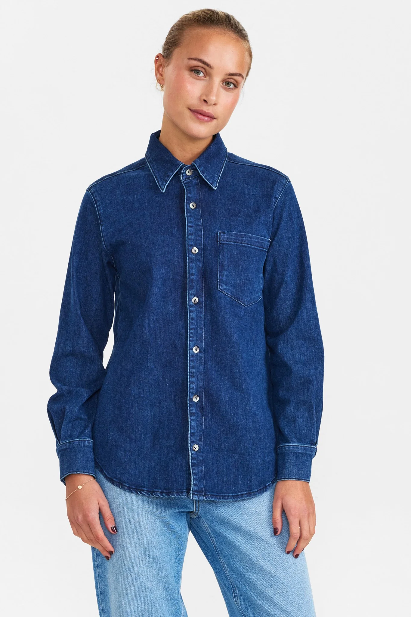 NUAMBER SHIRT - Dark Blue Denim