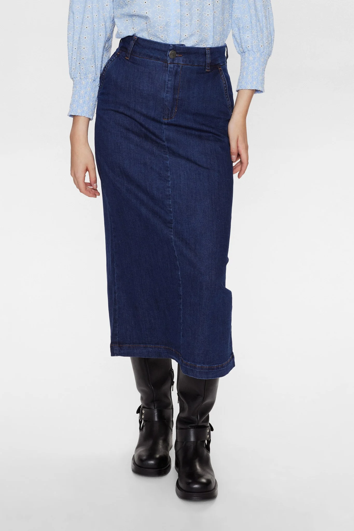 NUAMBER SKIRT - Dark Blue Denim