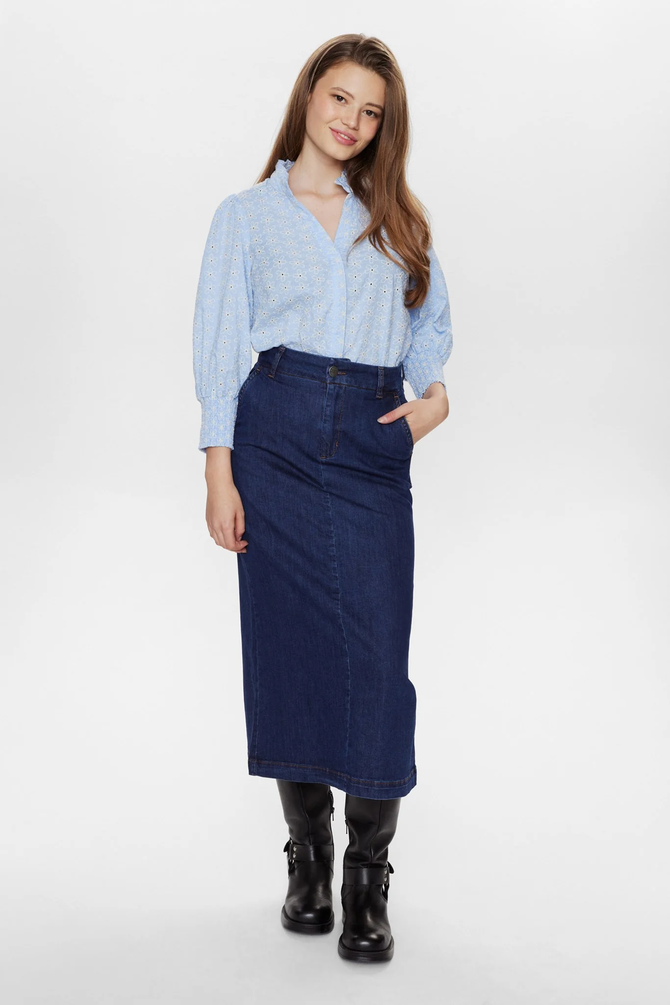 NUAMBER SKIRT - Dark Blue Denim - Image 6