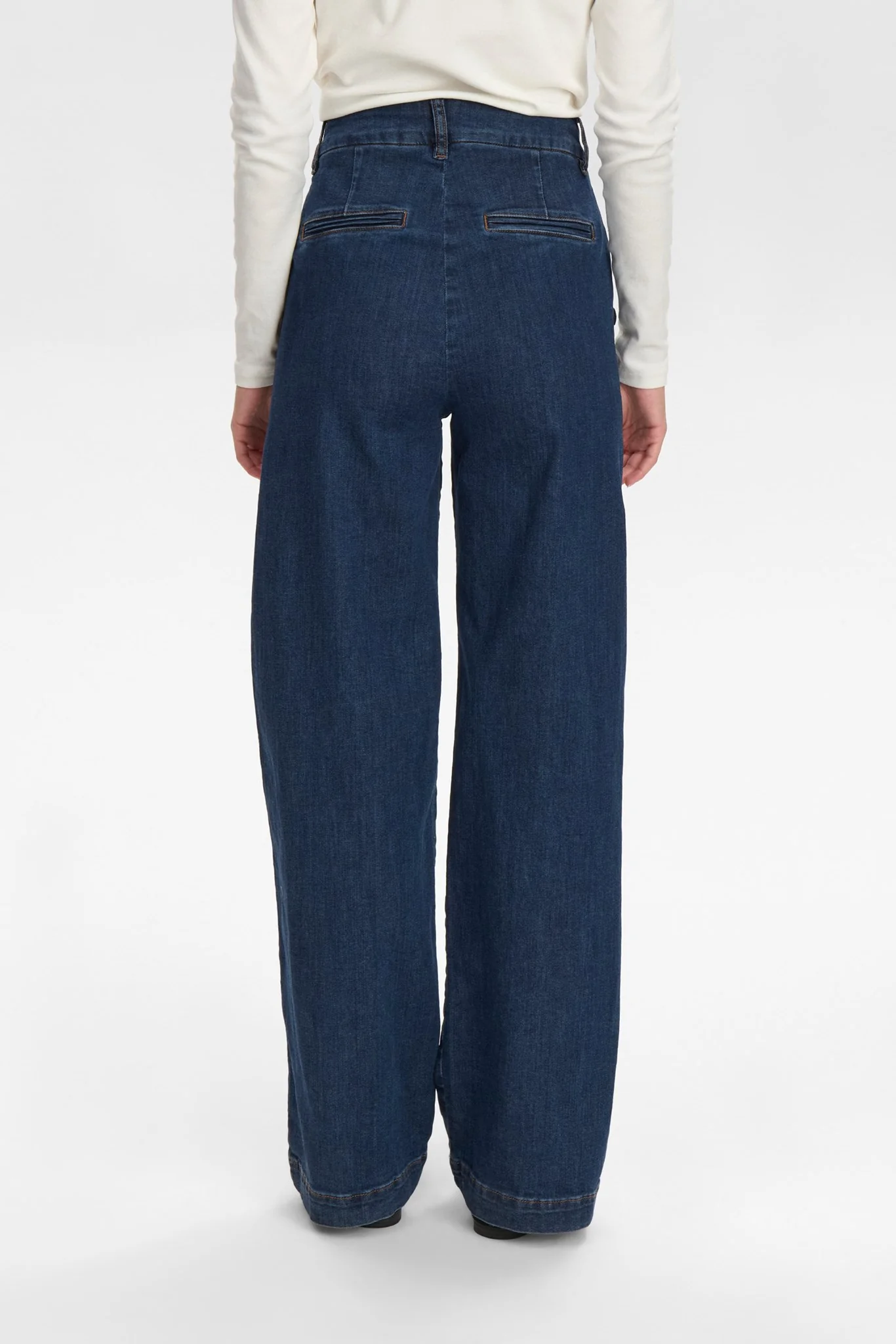 NUAMBER W/ BUTTONS LONG - Dark Blue Denim 1 - Image 2