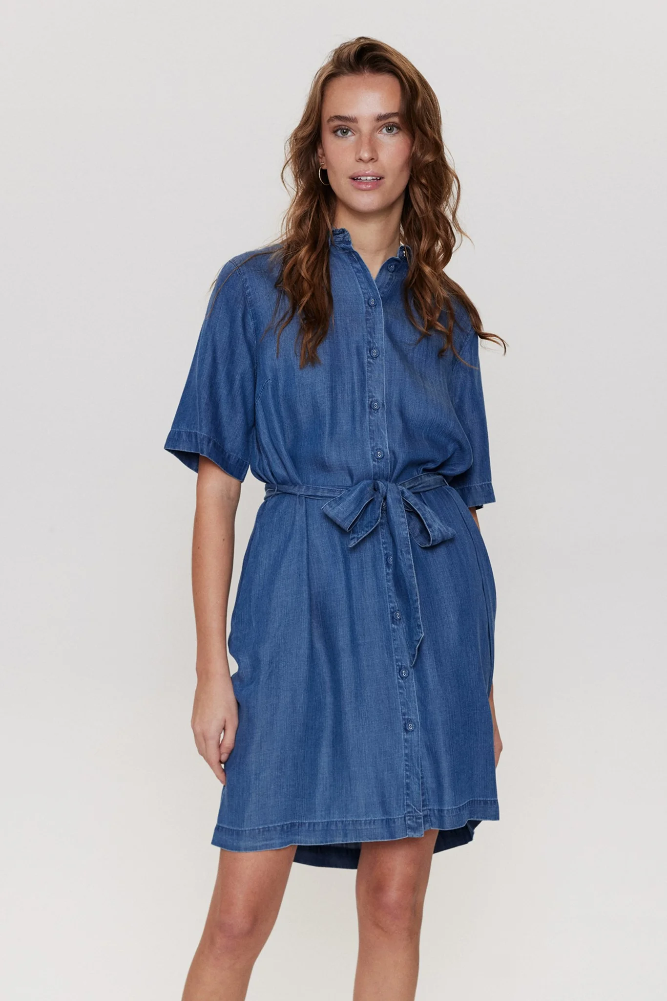 NUANDREA DRESS - Medium Blue Denim