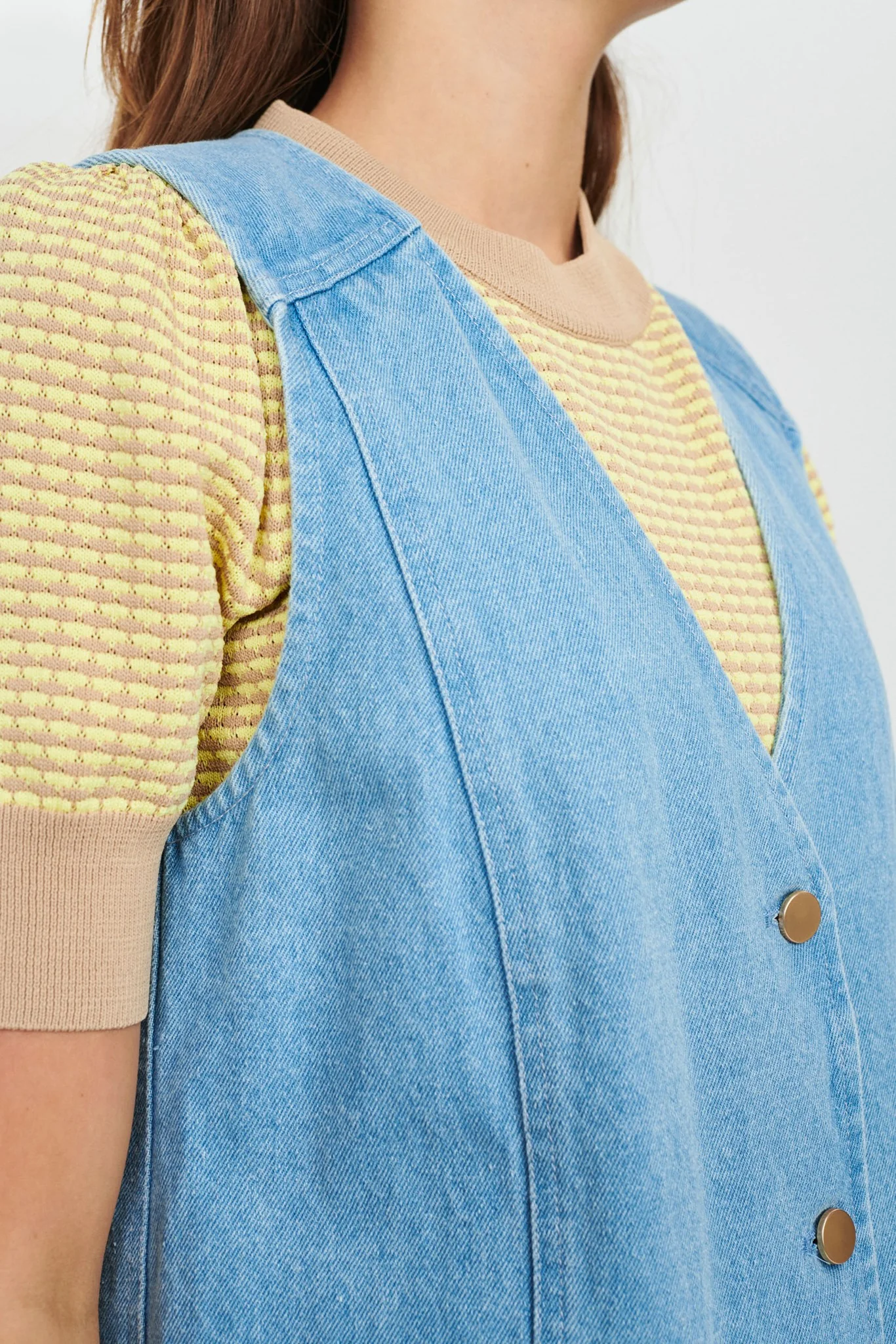 NUANIETTE DRESS - Light Blue Denim - Image 4