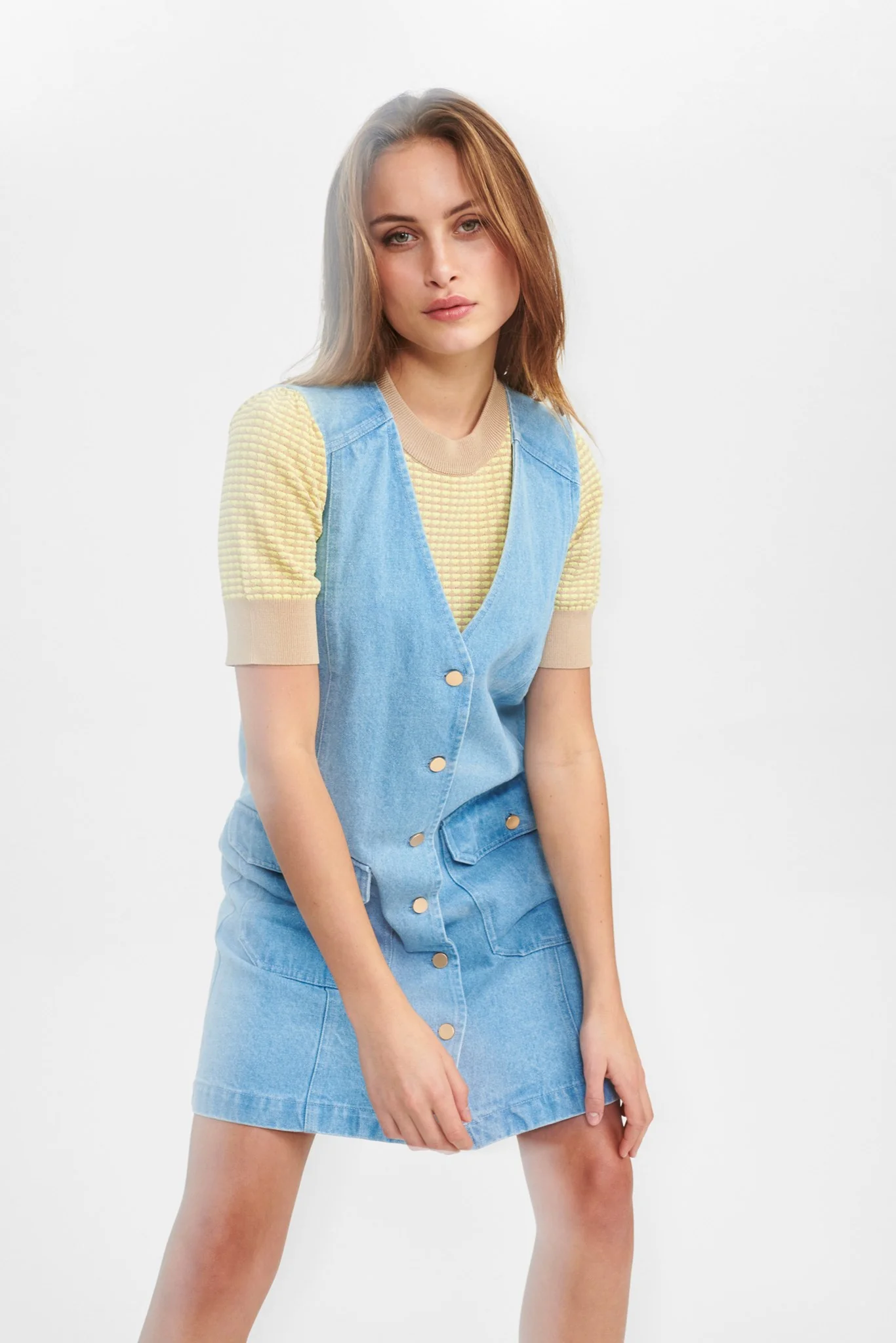 NUANIETTE DRESS - Light Blue Denim - Image 6