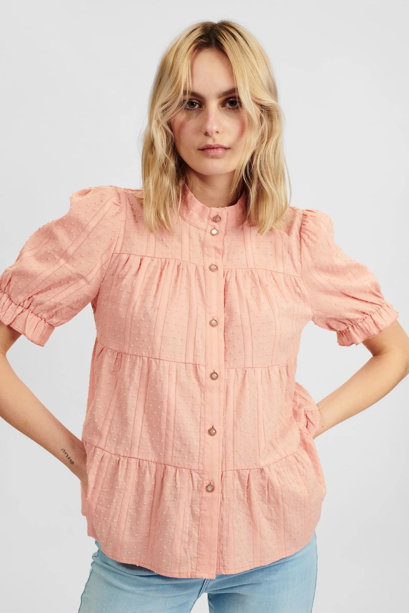 NUANNEMONA SOLID SHIRT - Evening Sand - Image 6