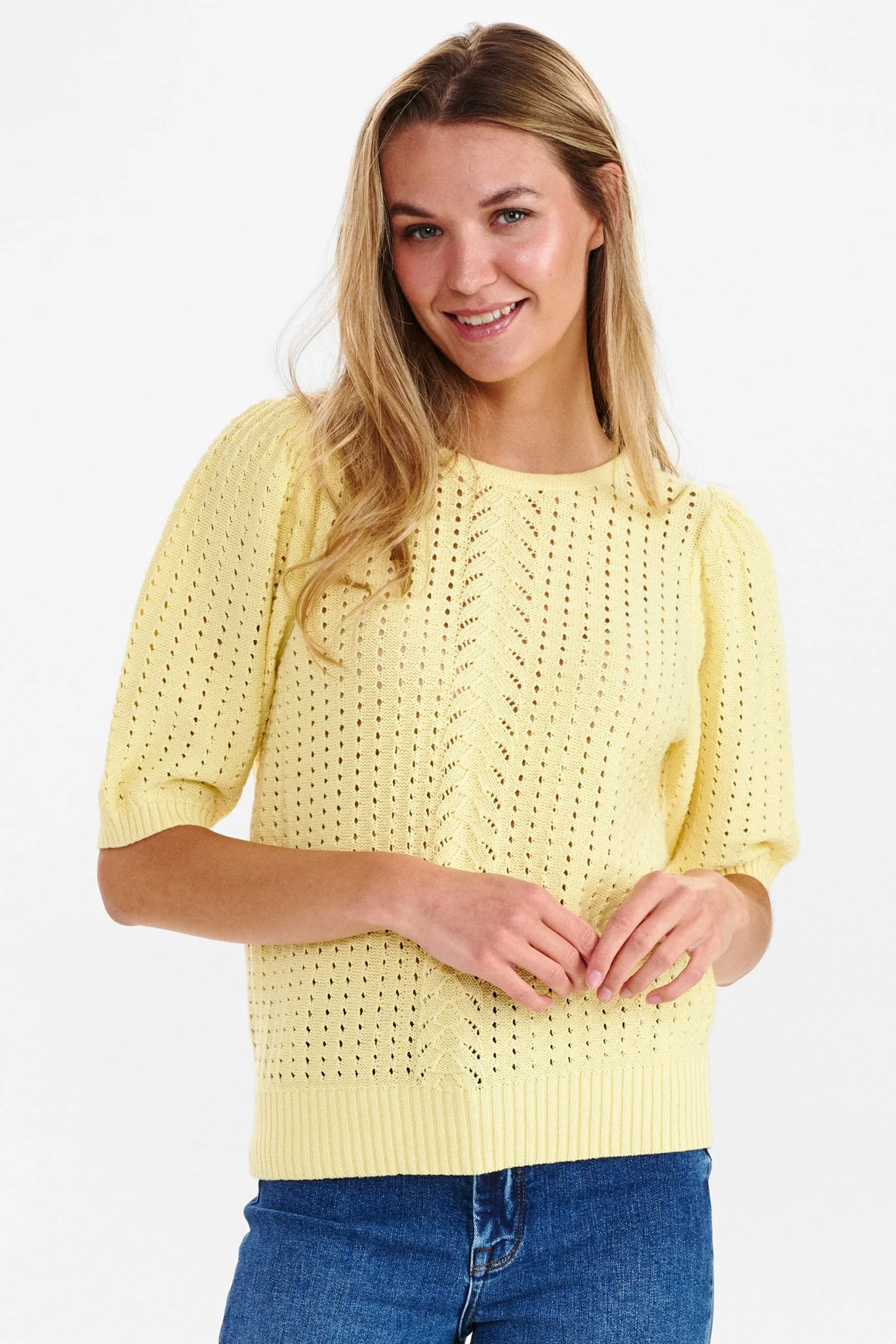 NUARA SS PULLOVER - GOTS - Double Cream