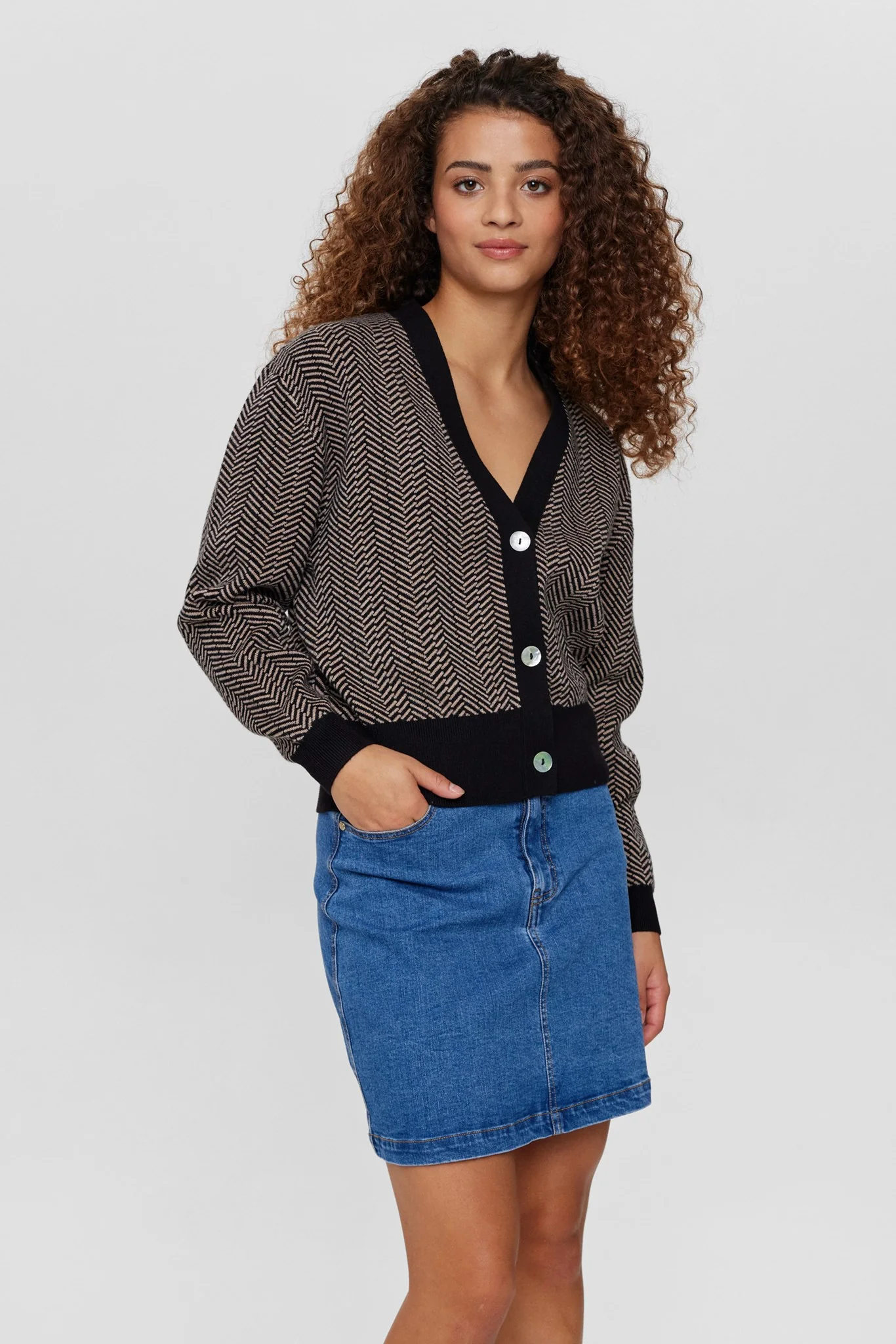 NUARENI CARDIGAN - Caviar