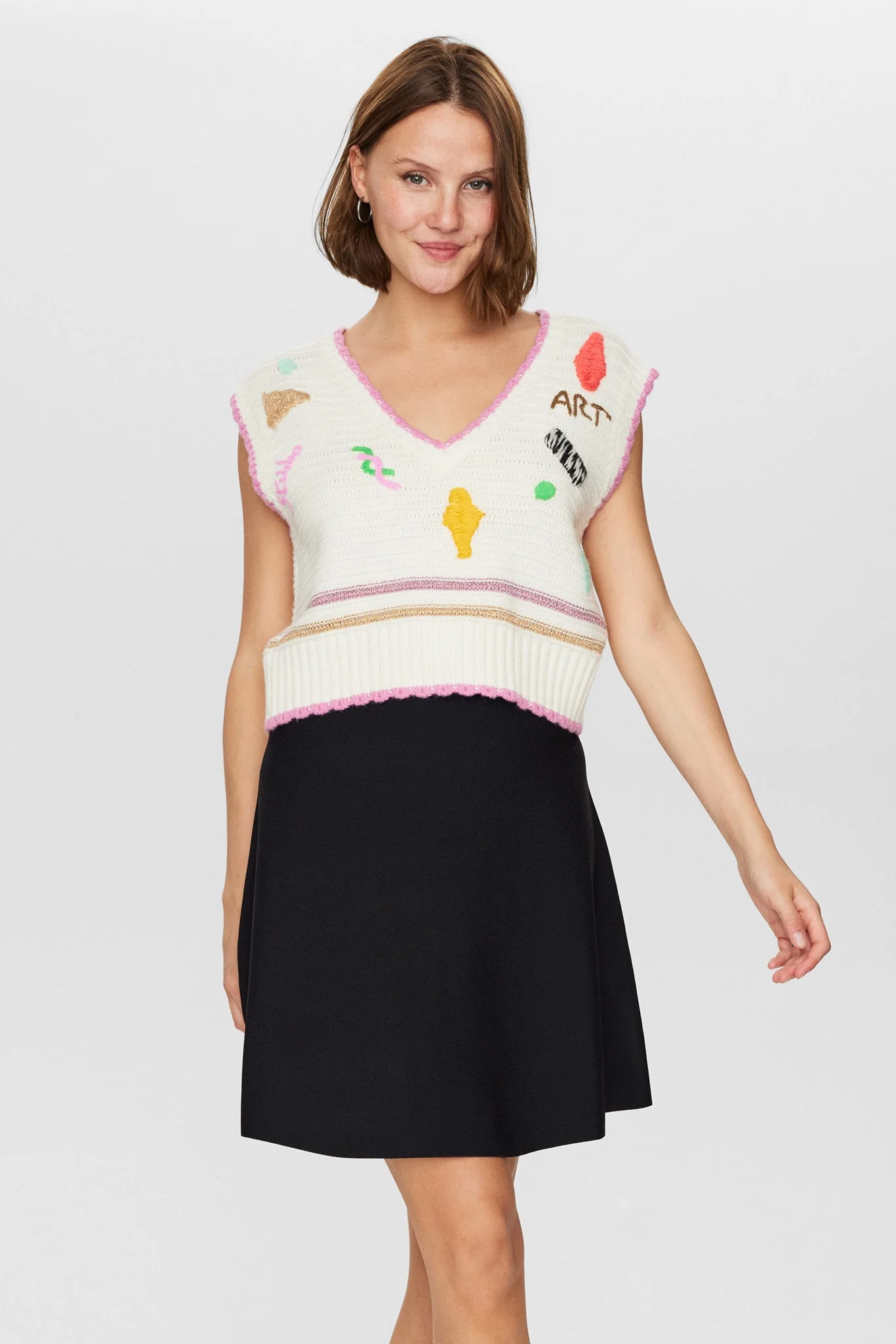 NUARTSY VEST - Sandshell Melange