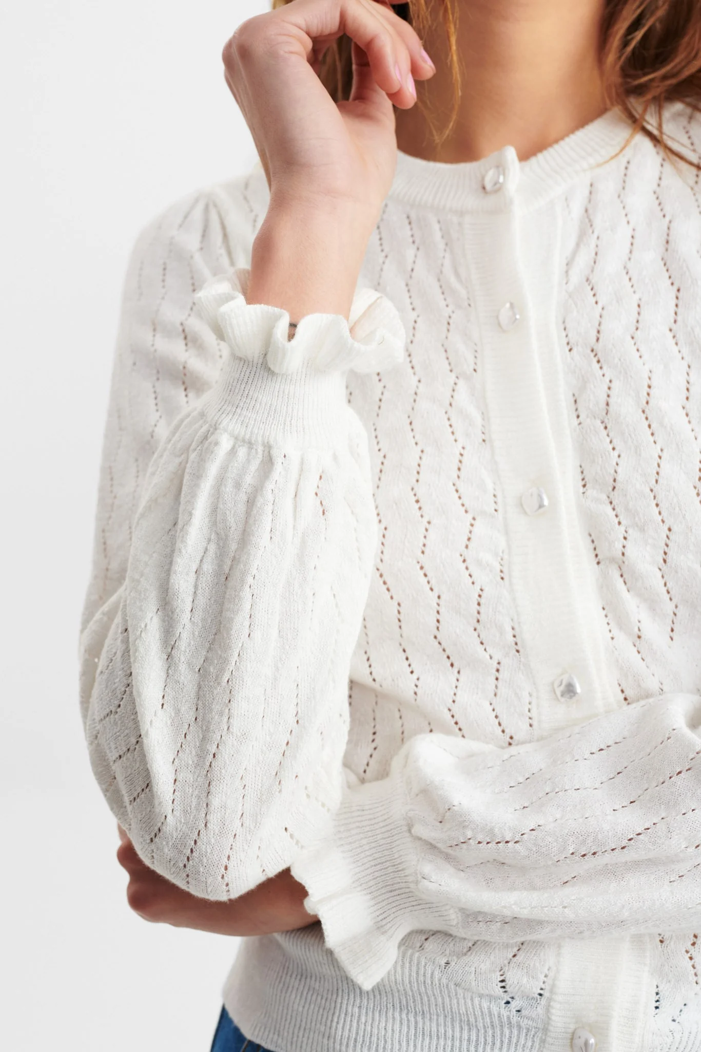 NUASRA CARDIGAN - Cloud Dancer - Image 5
