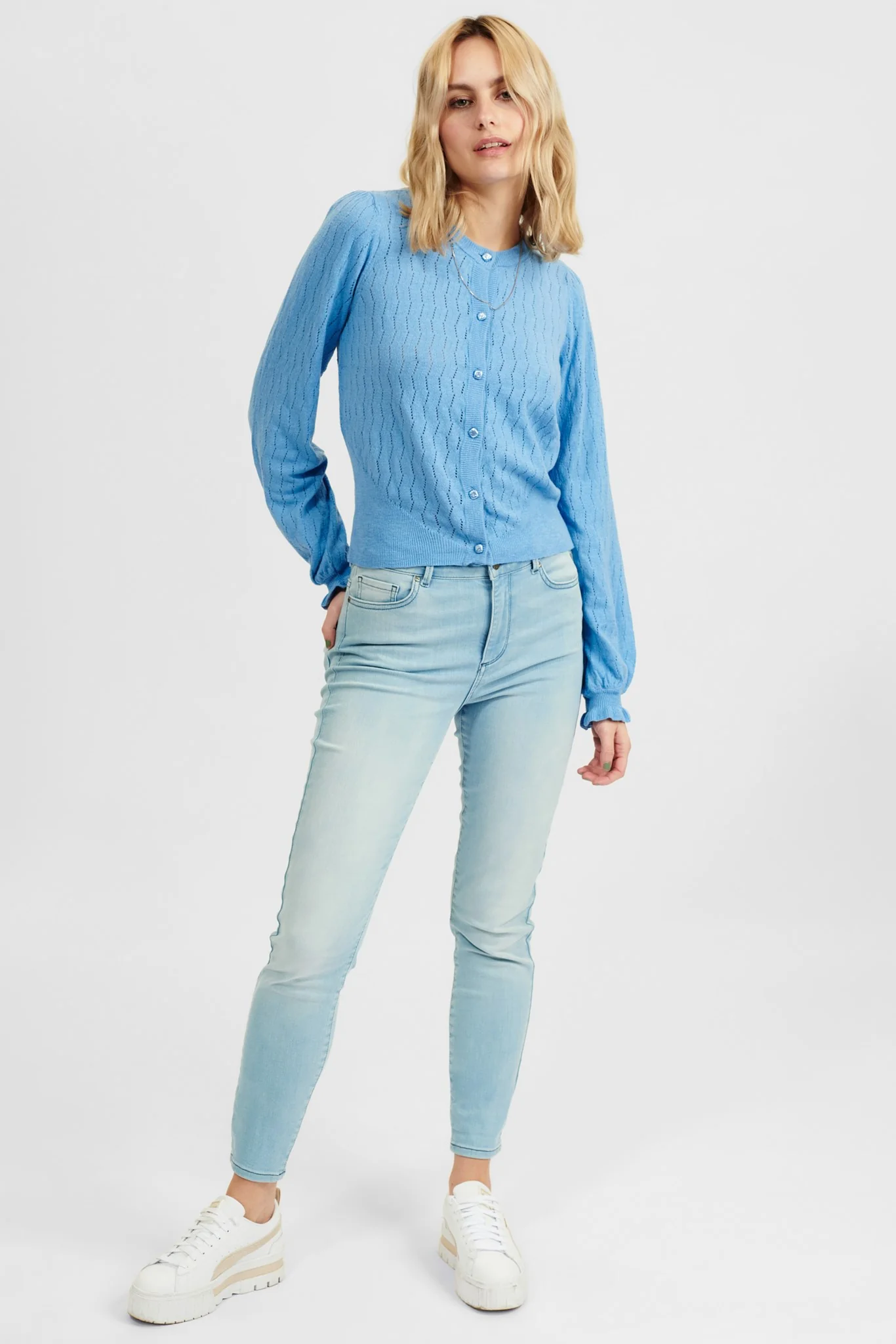NUASRA CARDIGAN - Della Robbia Blue - Image 3