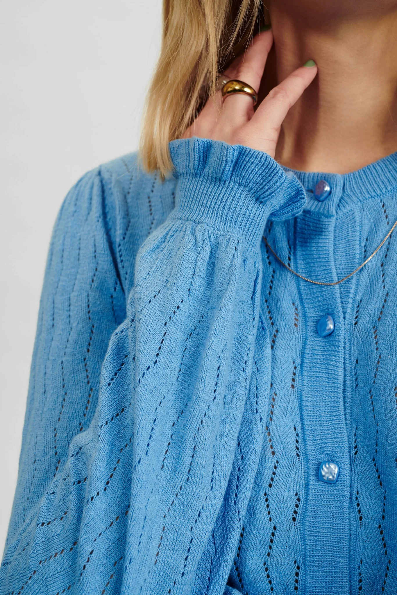 NUASRA CARDIGAN - Della Robbia Blue - Image 5