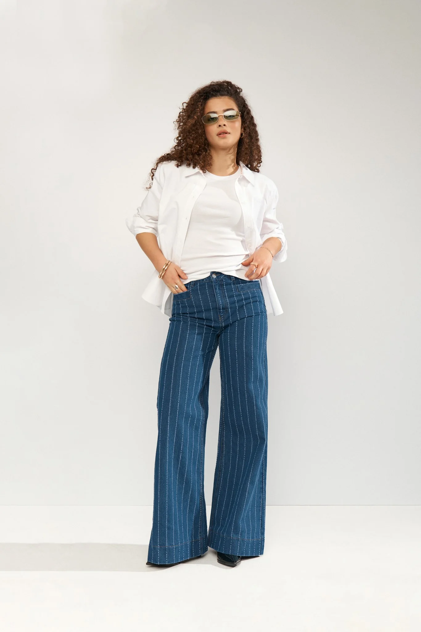 NUATLANTA HIGH RISE JEANS - Medium Blue Denim