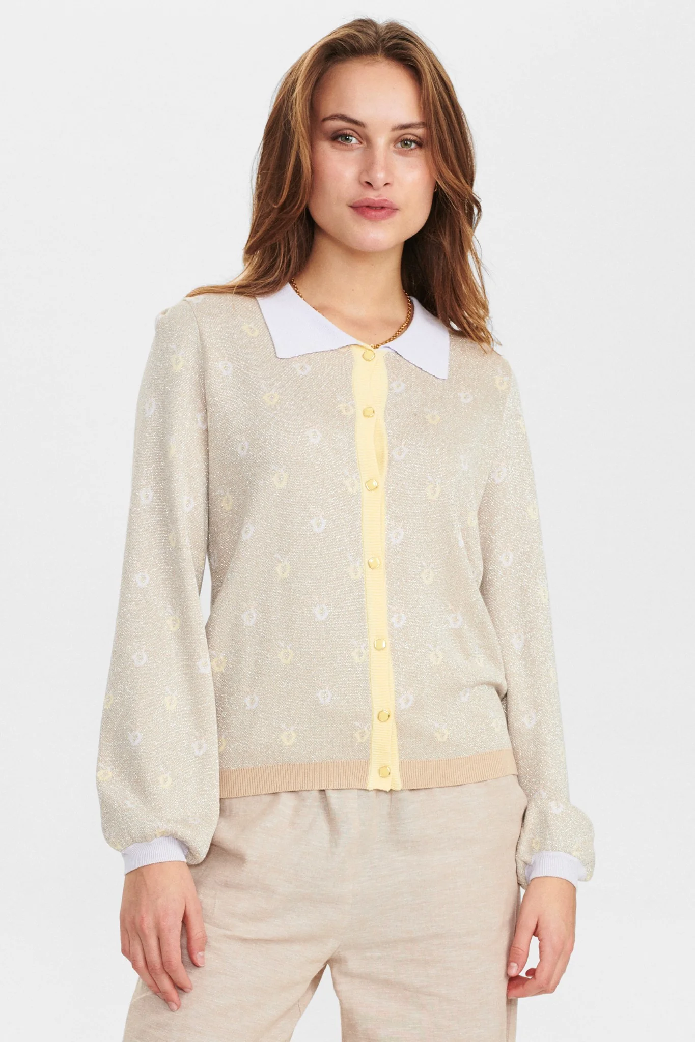 NUAUGUSTA CARDIGAN - Sesame