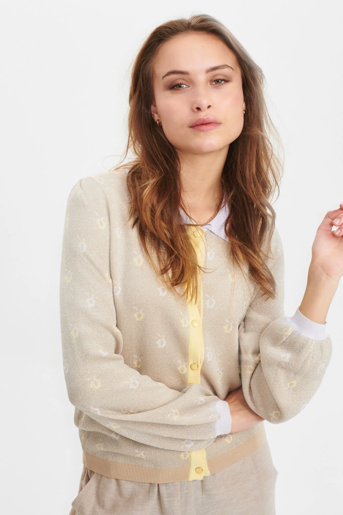 NUAUGUSTA CARDIGAN - Sesame - Image 6