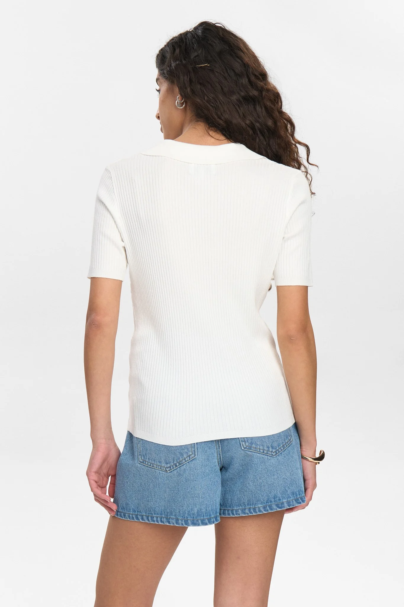 NUAYALET SCALLOP SS PULLOVER  - Cloud Dancer - Image 2