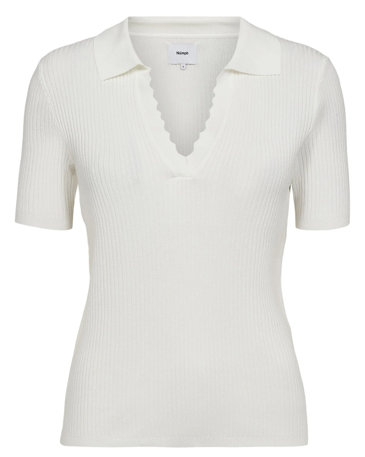 NUAYALET SCALLOP SS PULLOVER  - Cloud Dancer - Image 6