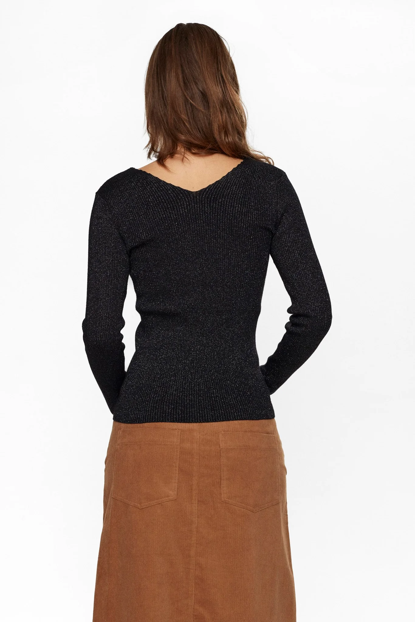 NUAYELET LS LUREX PULLOVER - Caviar - Image 2