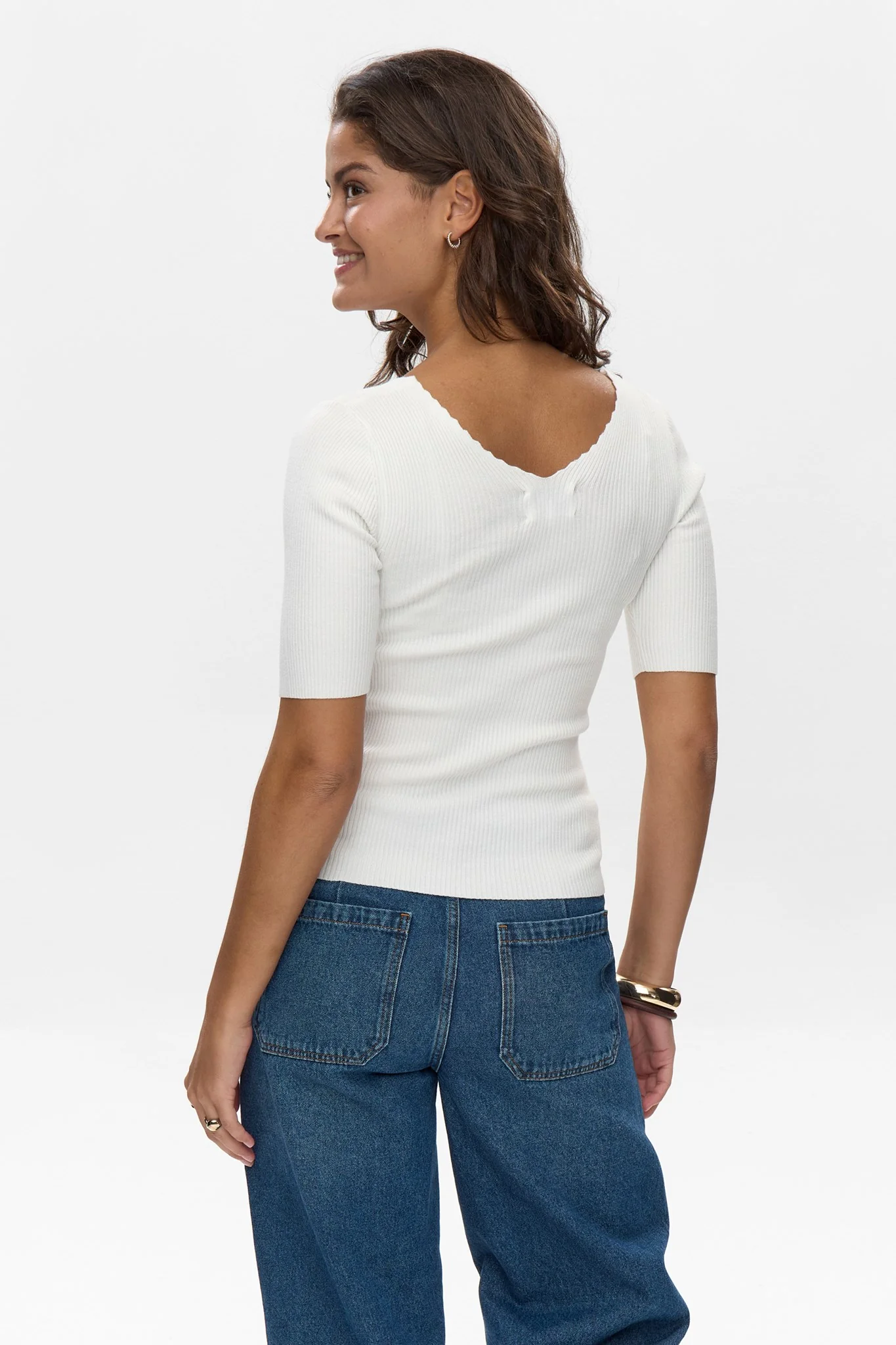 NUAYELET SS PULLOVER CROPPED - Cloud Dancer - Image 2