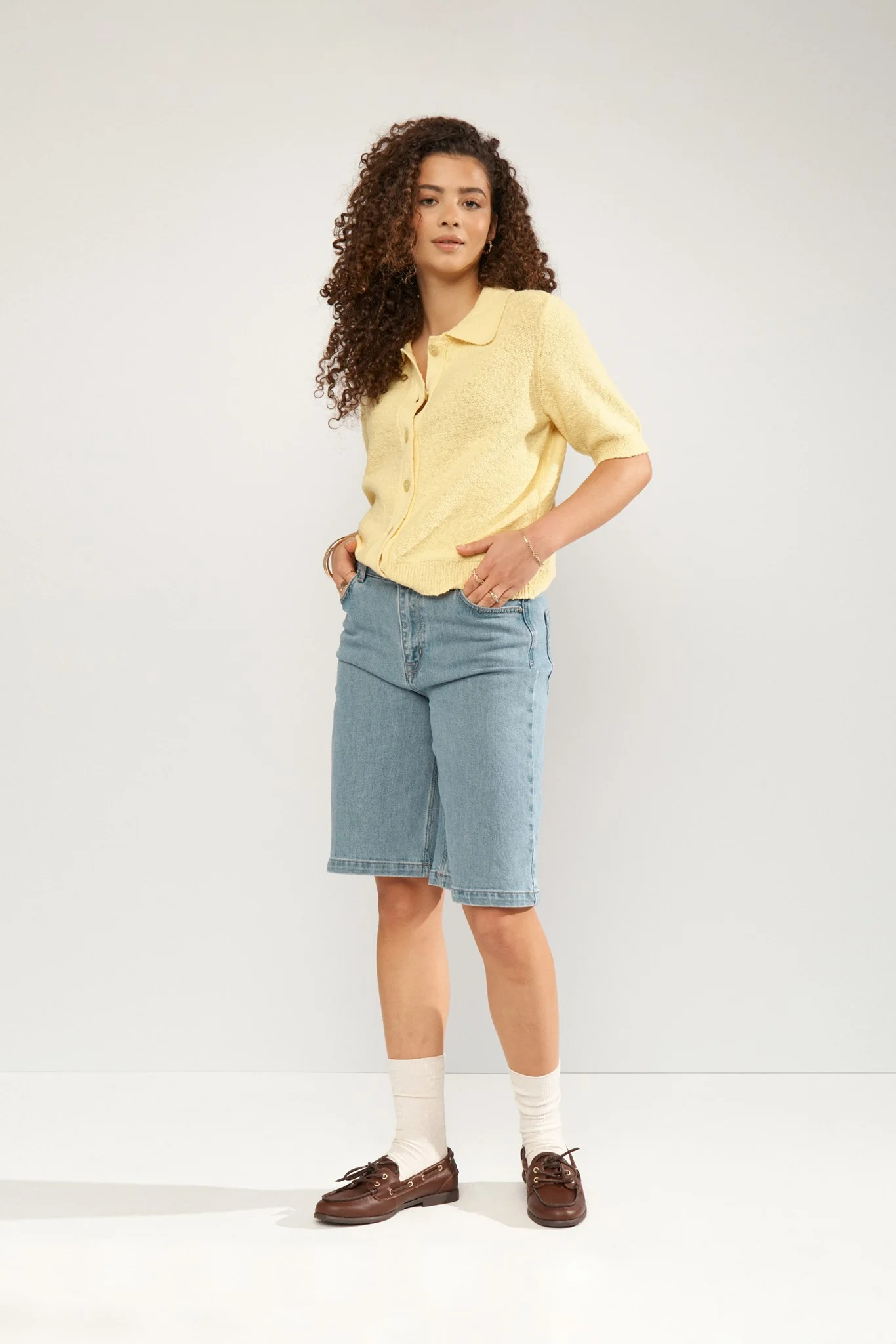 NUBARCELONA SHORTS B3010 - Light Blue Denim