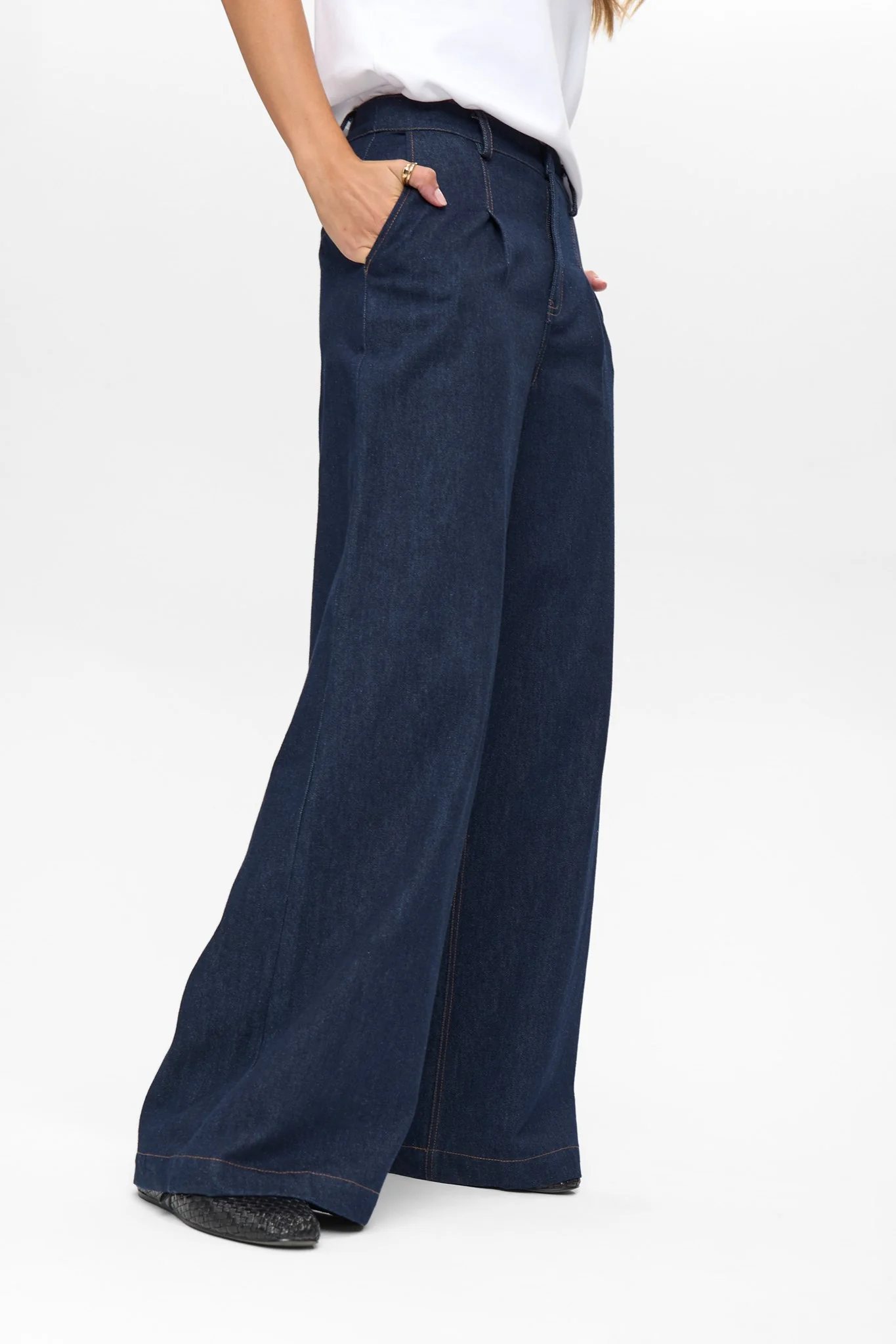 NUBELIS DENIM LONG PANTS - Dark Blue Denim - Image 7