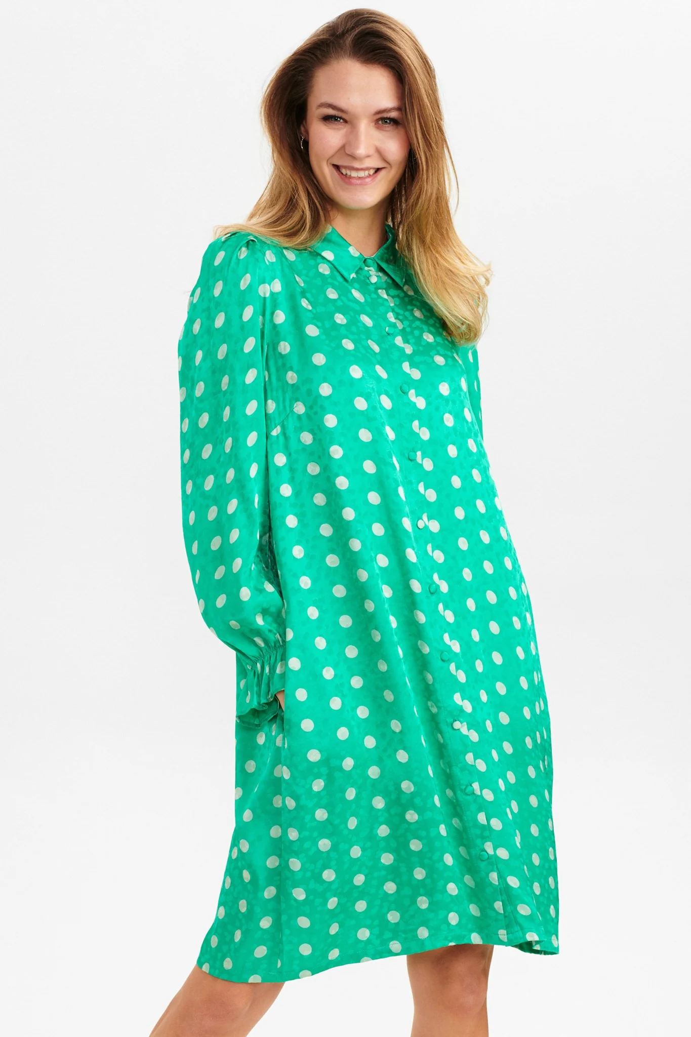 NUBELL SHIRT DRESS - Simply Green