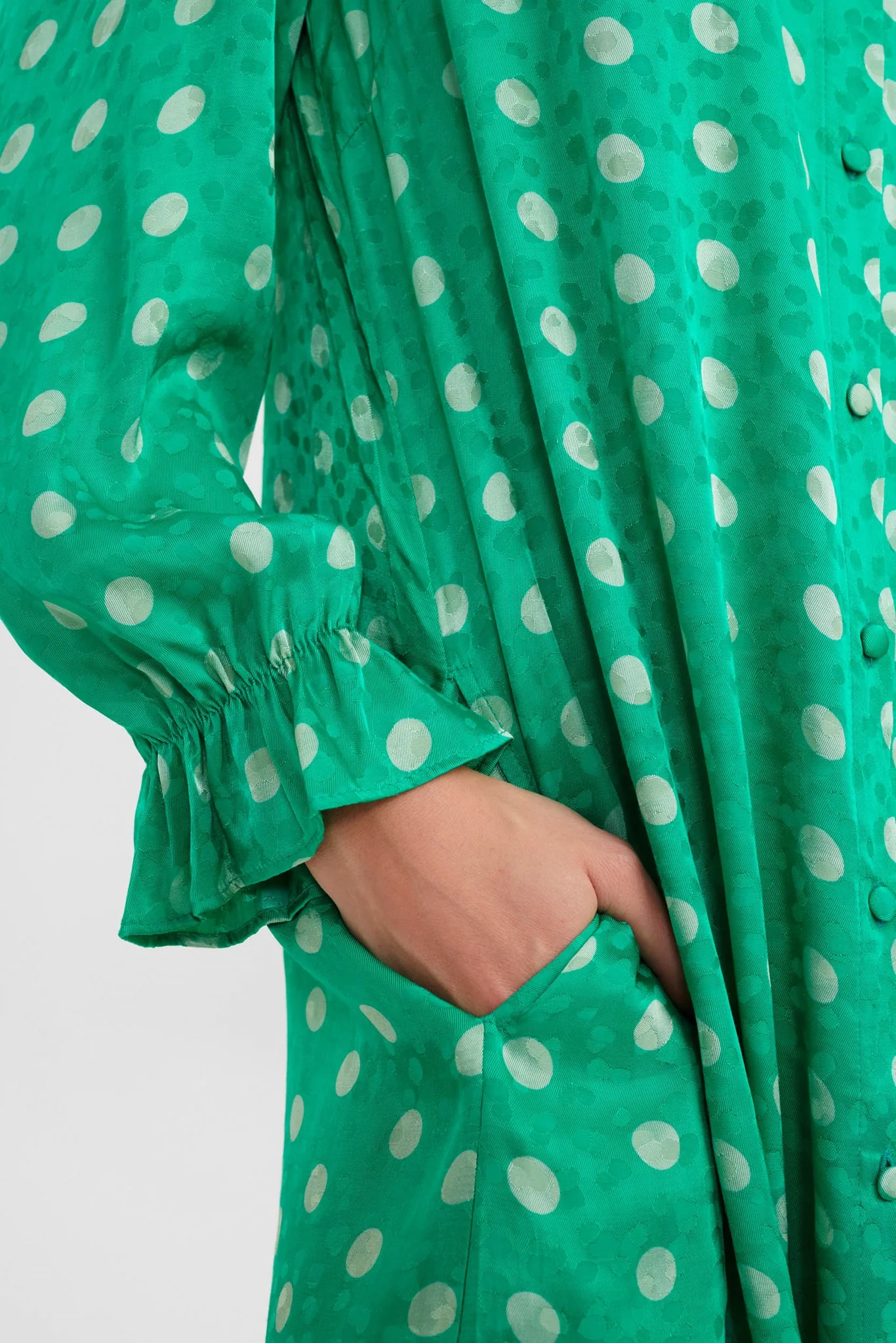 NUBELL SHIRT DRESS - Simply Green - Image 4