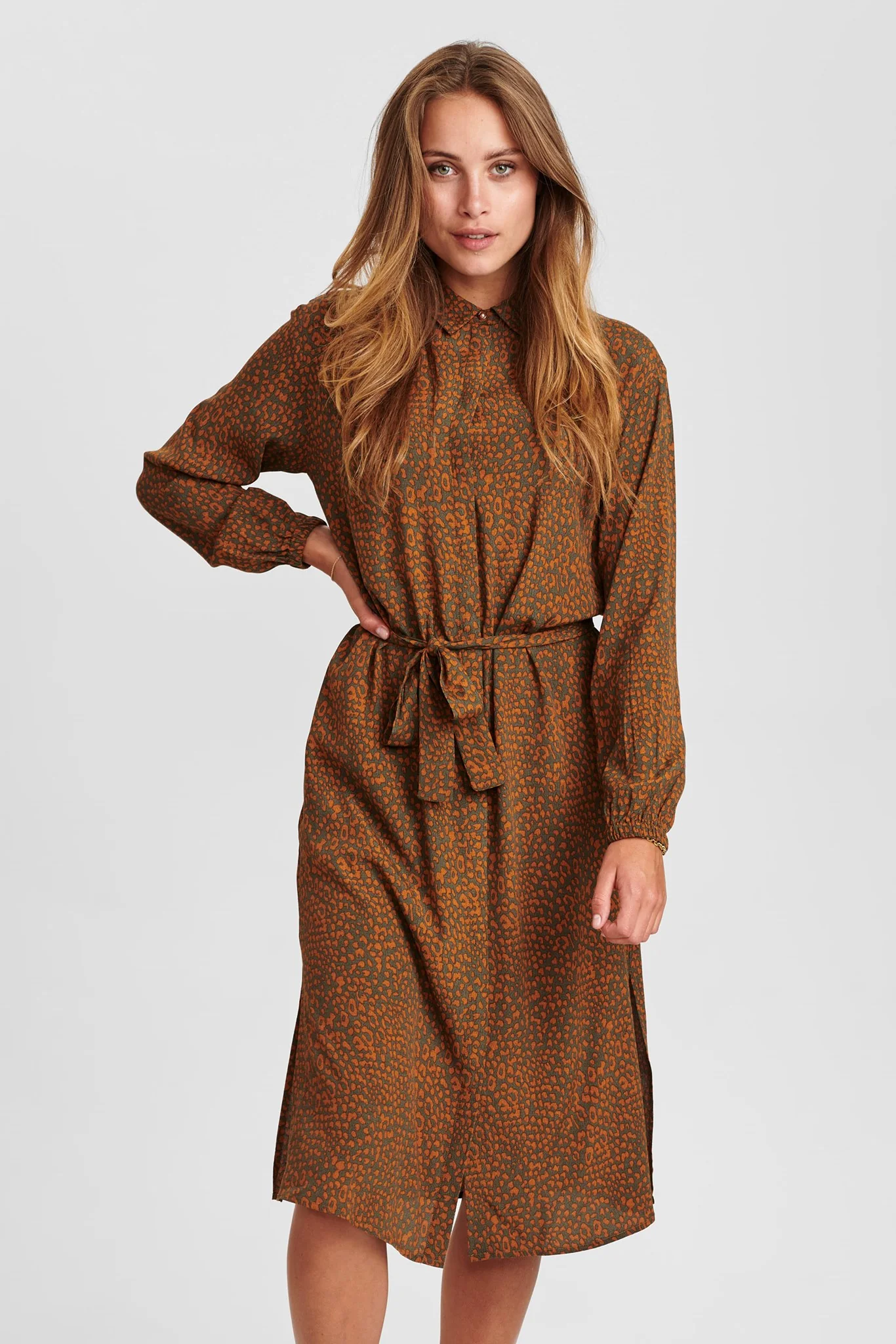 NUBENTA LS DRESS - Grape leaf