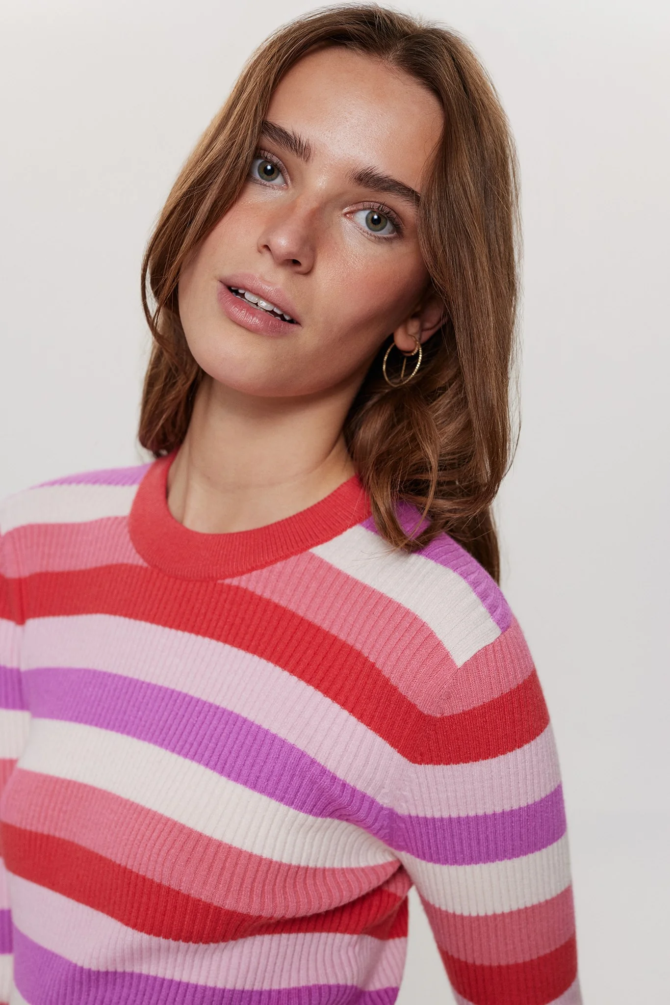 NUBERRY STRIPE PULLOVER - Teaberry - Image 5