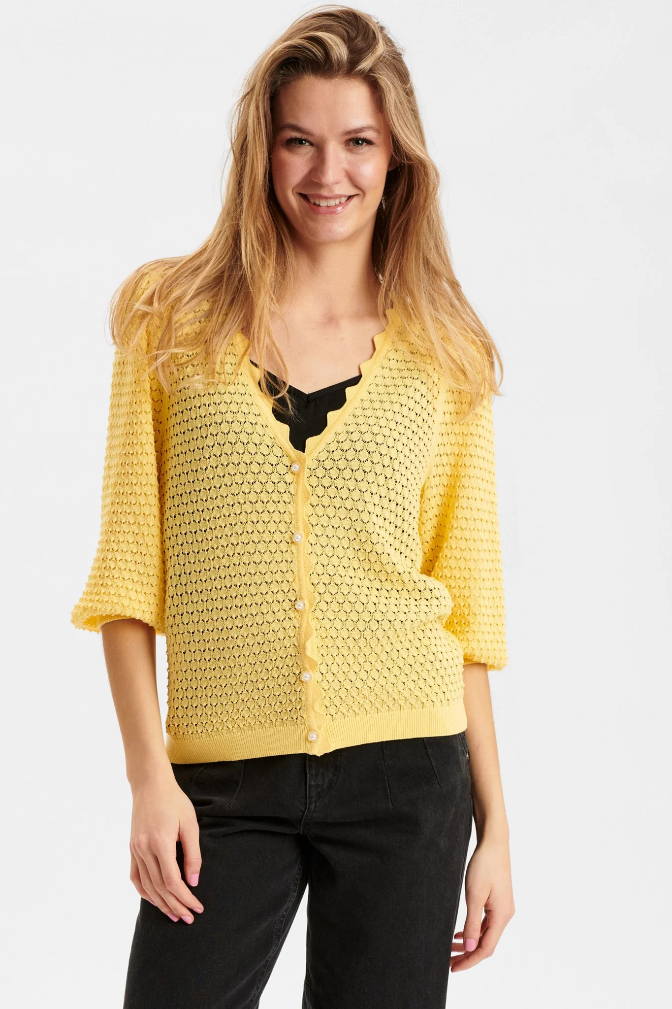 NUBETTY CARDIGAN - Popcorn