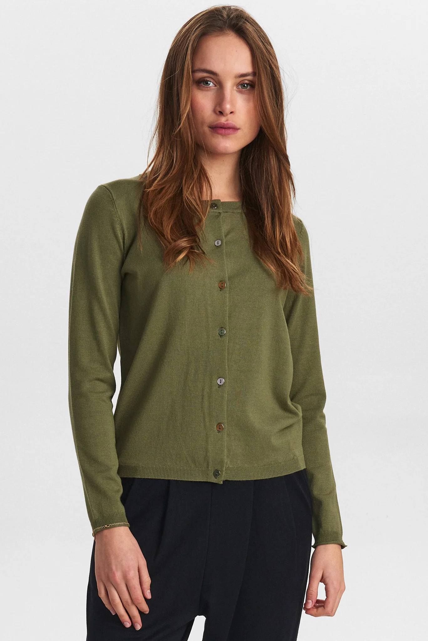 NUBIA CARDIGAN - NOOS - Deep Lichen Green