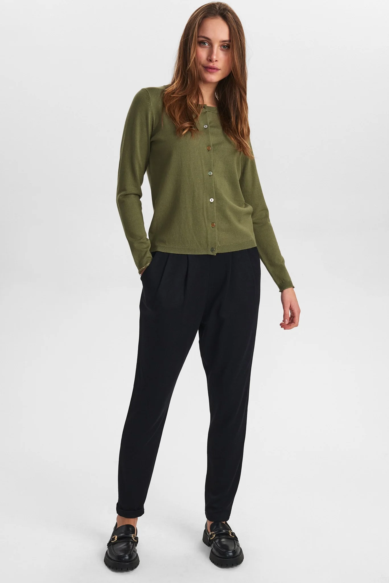NUBIA CARDIGAN - NOOS - Deep Lichen Green - Image 3