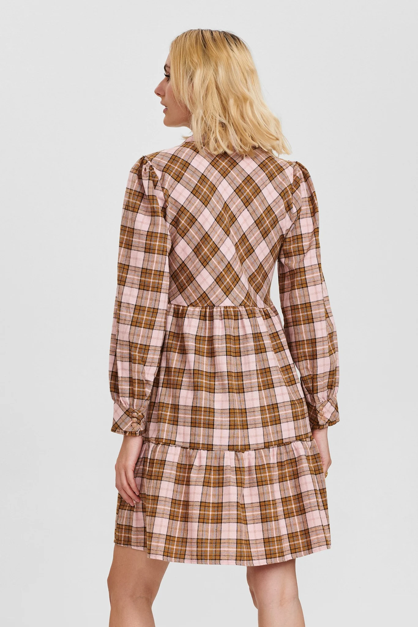 NUBIA CHECK DRESS  - Ash Rose - Image 2