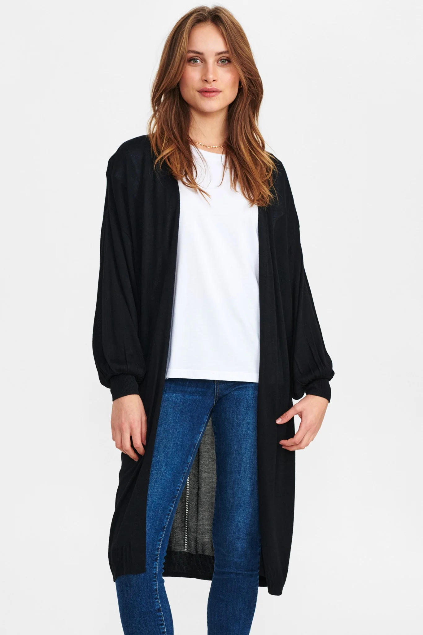NUBIA LONG CARDIGAN - NOOS - Caviar