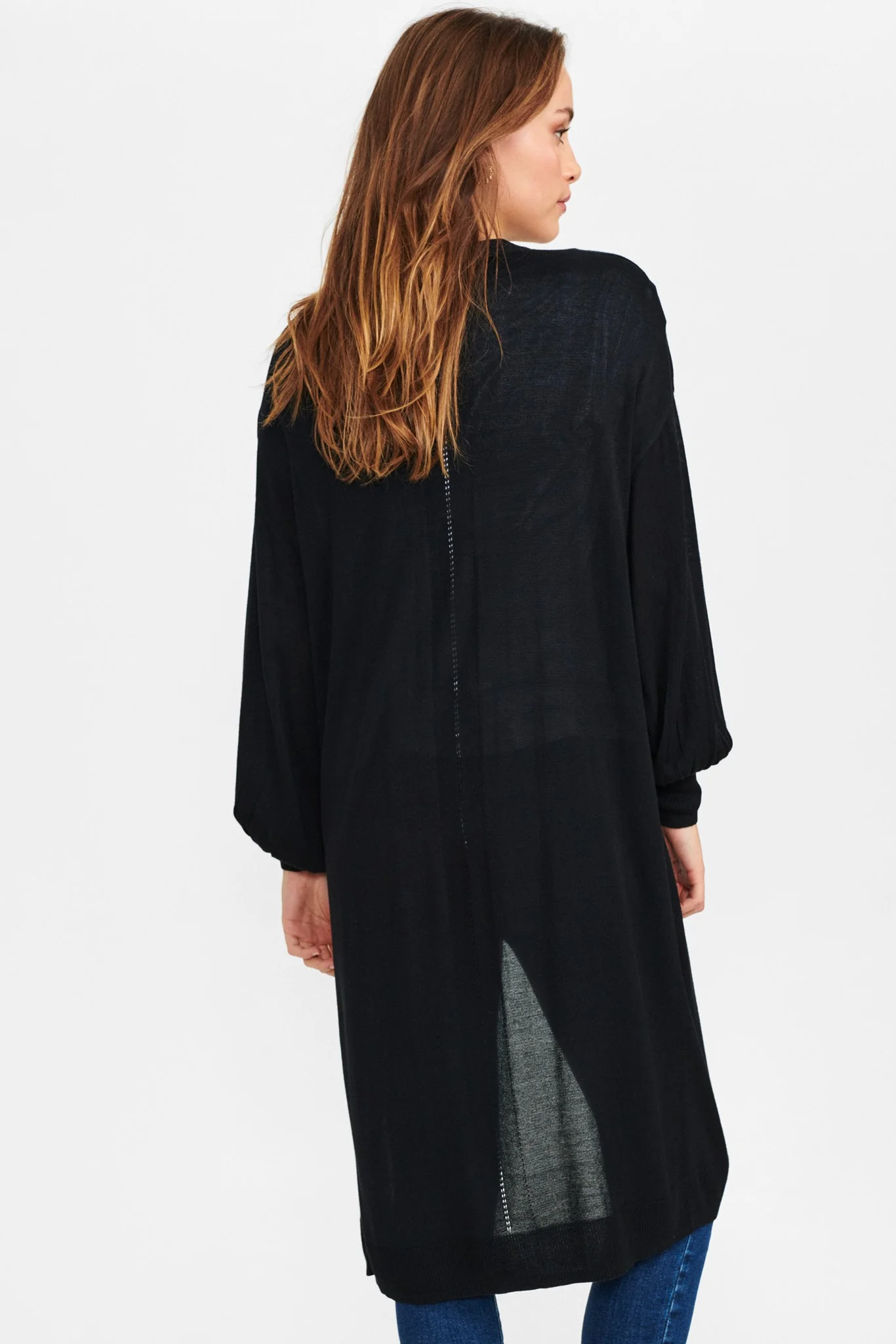 NUBIA LONG CARDIGAN - NOOS - Caviar - Image 2